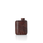 Bazar Bizar Antwerp The Rosso Levanto Marble Vase - Wine Red - Low