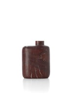 Bazar Bizar Antwerp The Rosso Levanto Marble Vase - Wine Red - Low