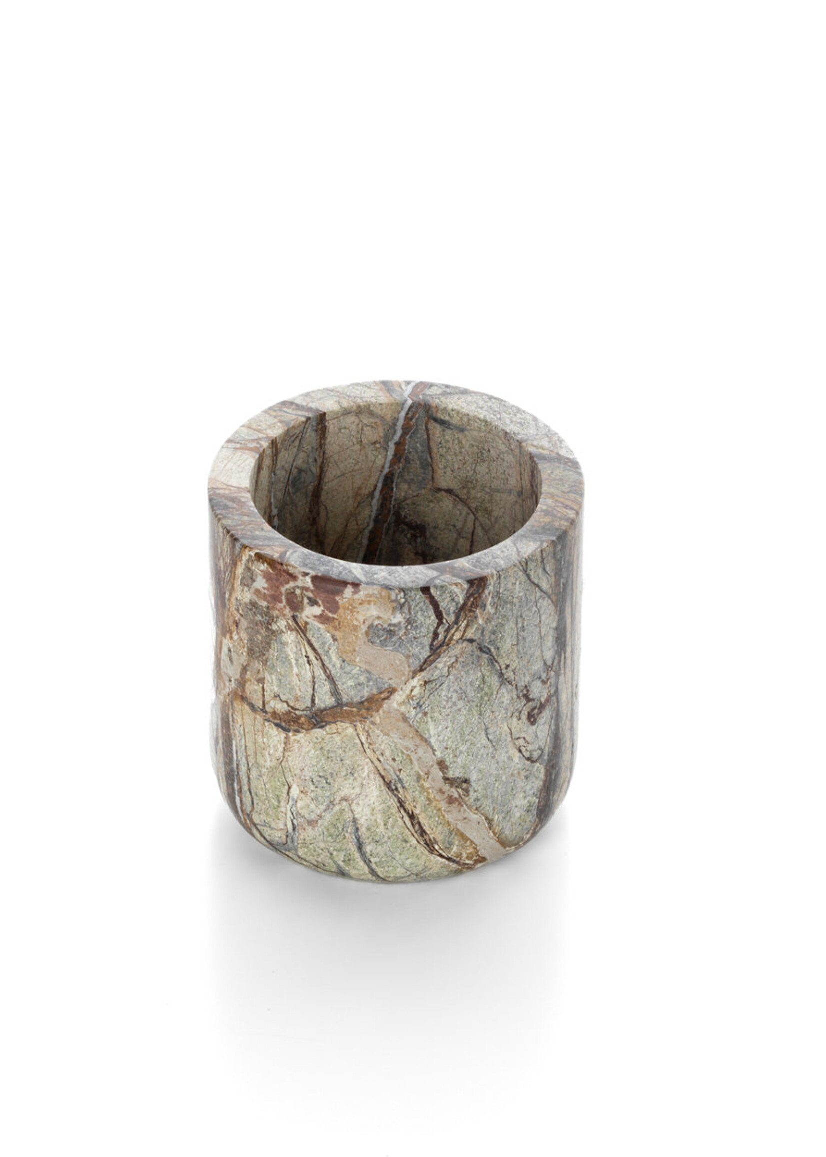Bazar Bizar Antwerp The Bidasar Marble Planter - Green