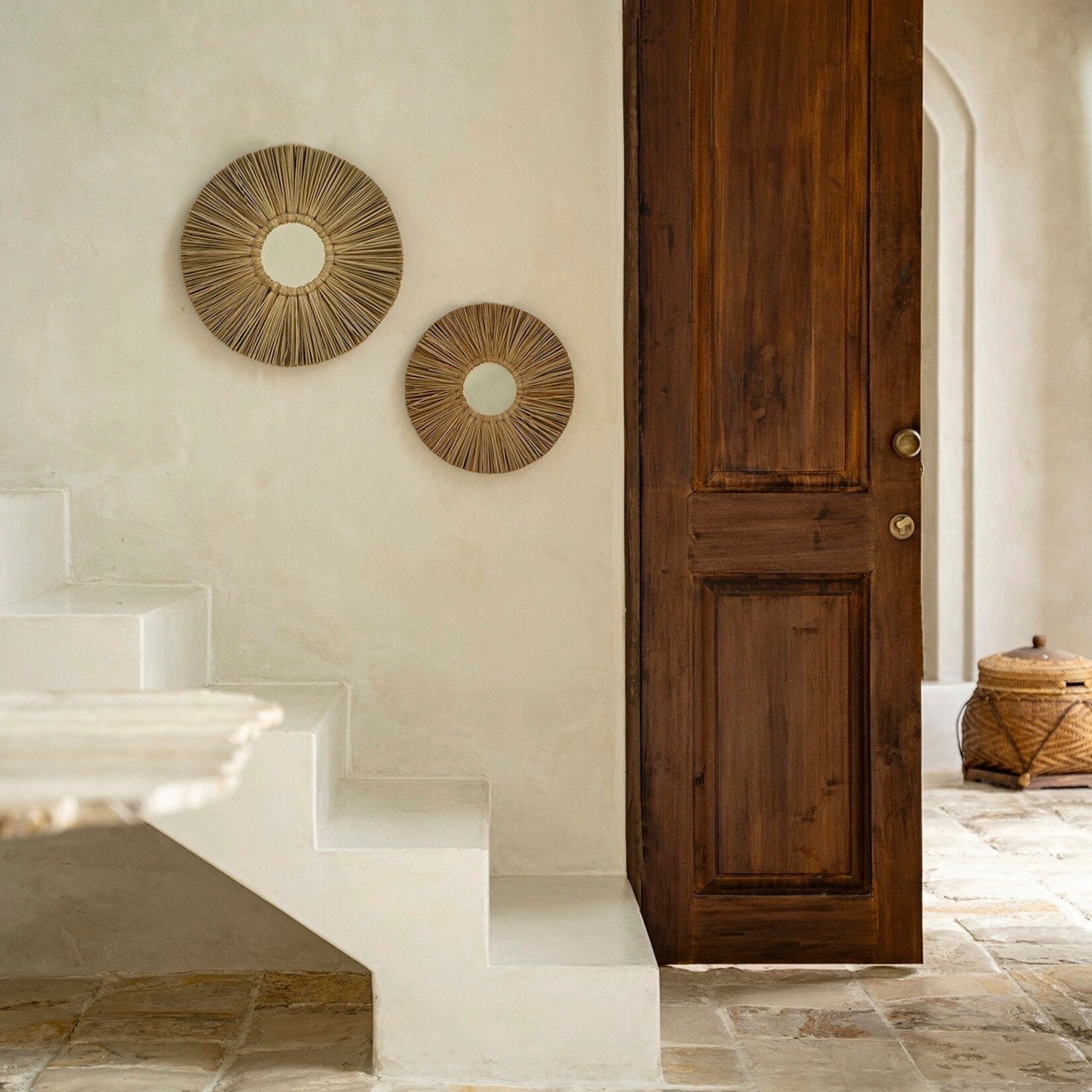 Bazar Bizar Antwerp The Alang Alang Mirror - Natural - M