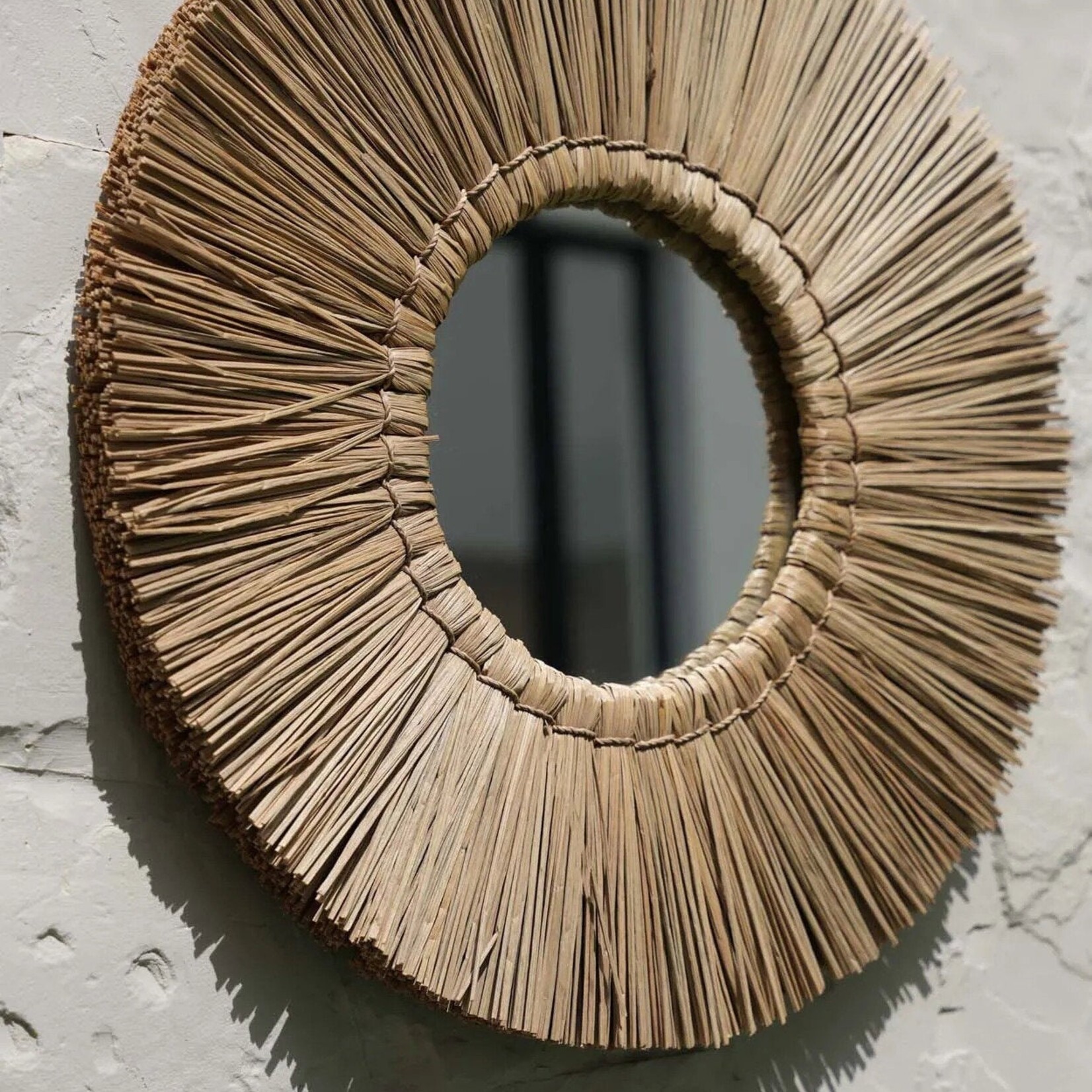Bazar Bizar Antwerp The Alang Alang Mirror - Natural - M