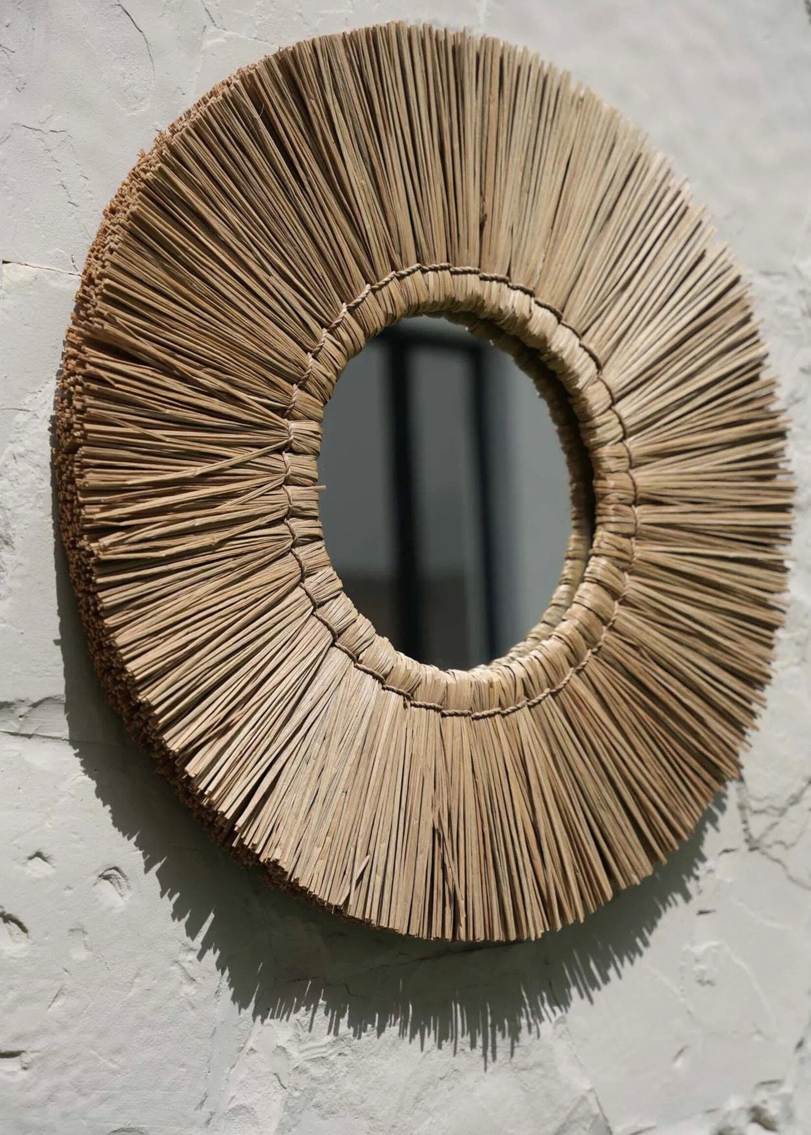 Bazar Bizar Antwerp The Alang Alang Mirror - Natural - M