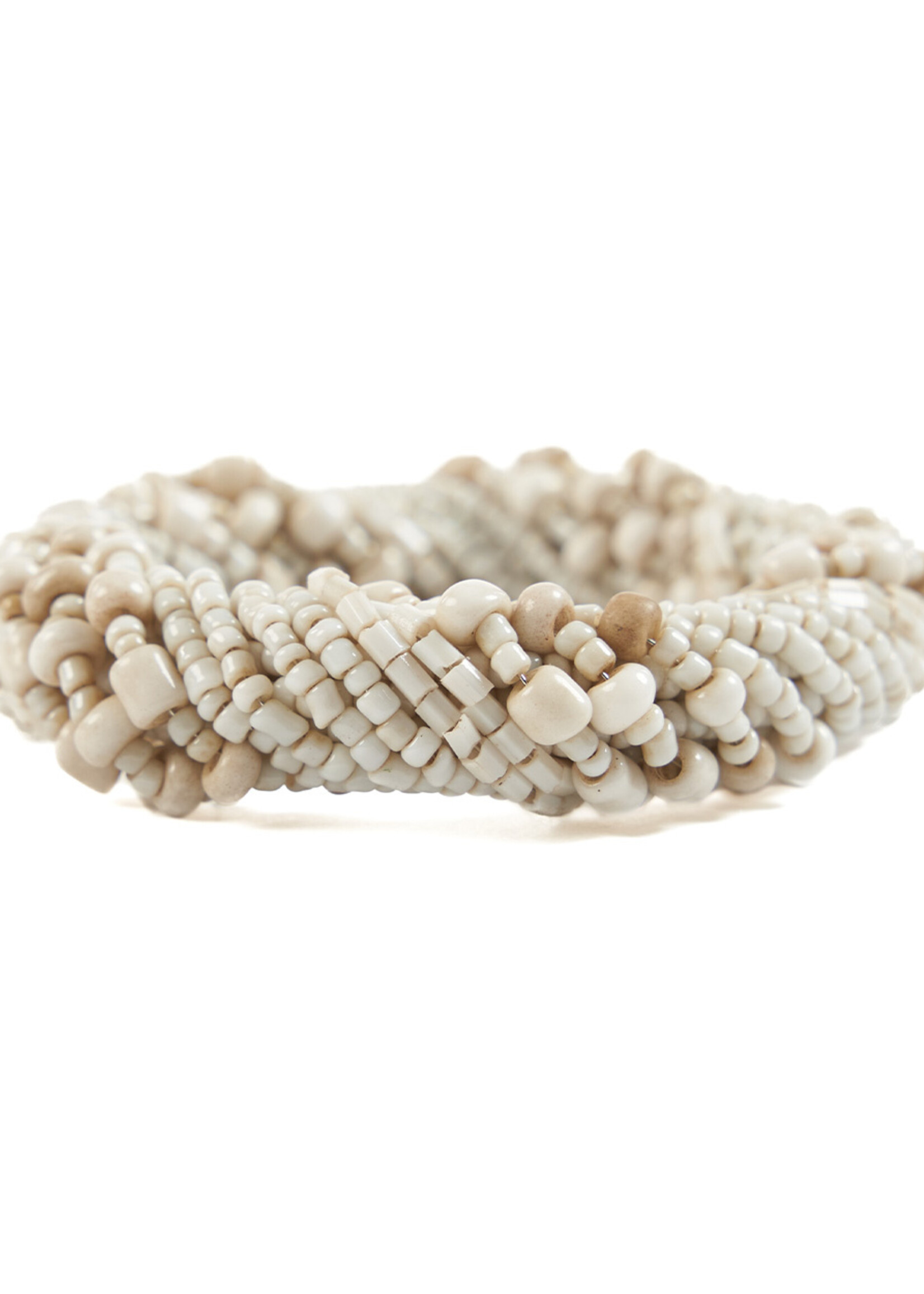 Bazar Bizar Antwerp The Beaded Napkin Ring - White