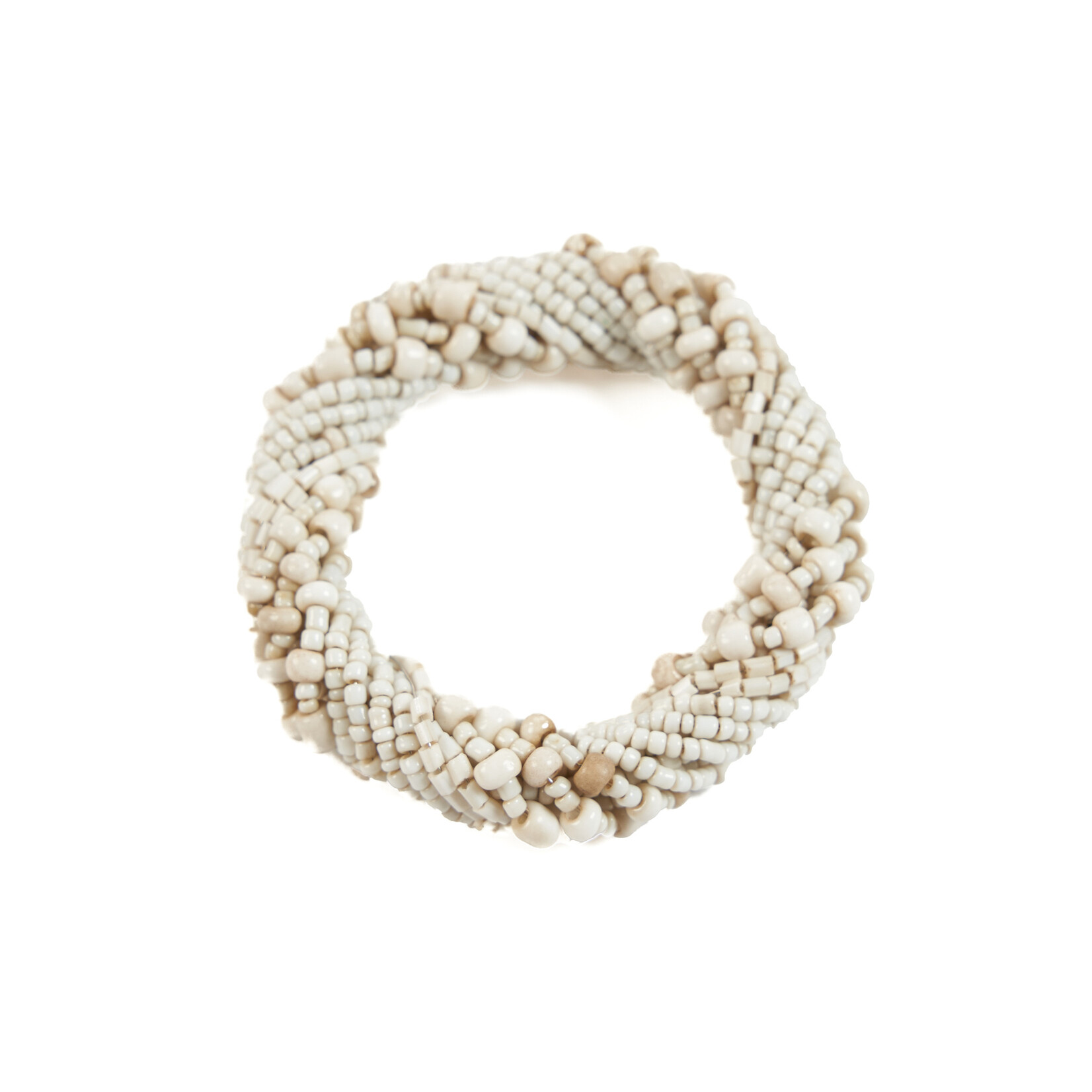 Bazar Bizar Antwerp The Beaded Napkin Ring - White