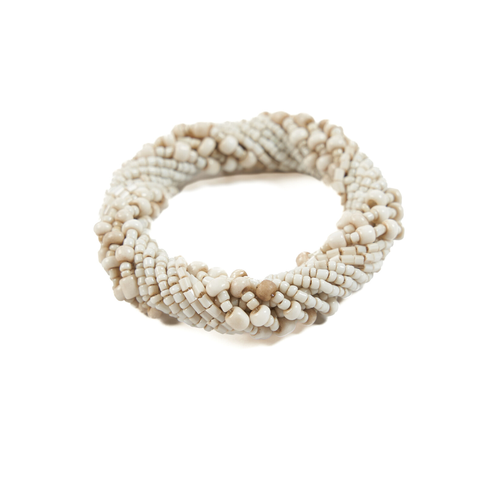 Bazar Bizar Antwerp The Beaded Napkin Ring - White
