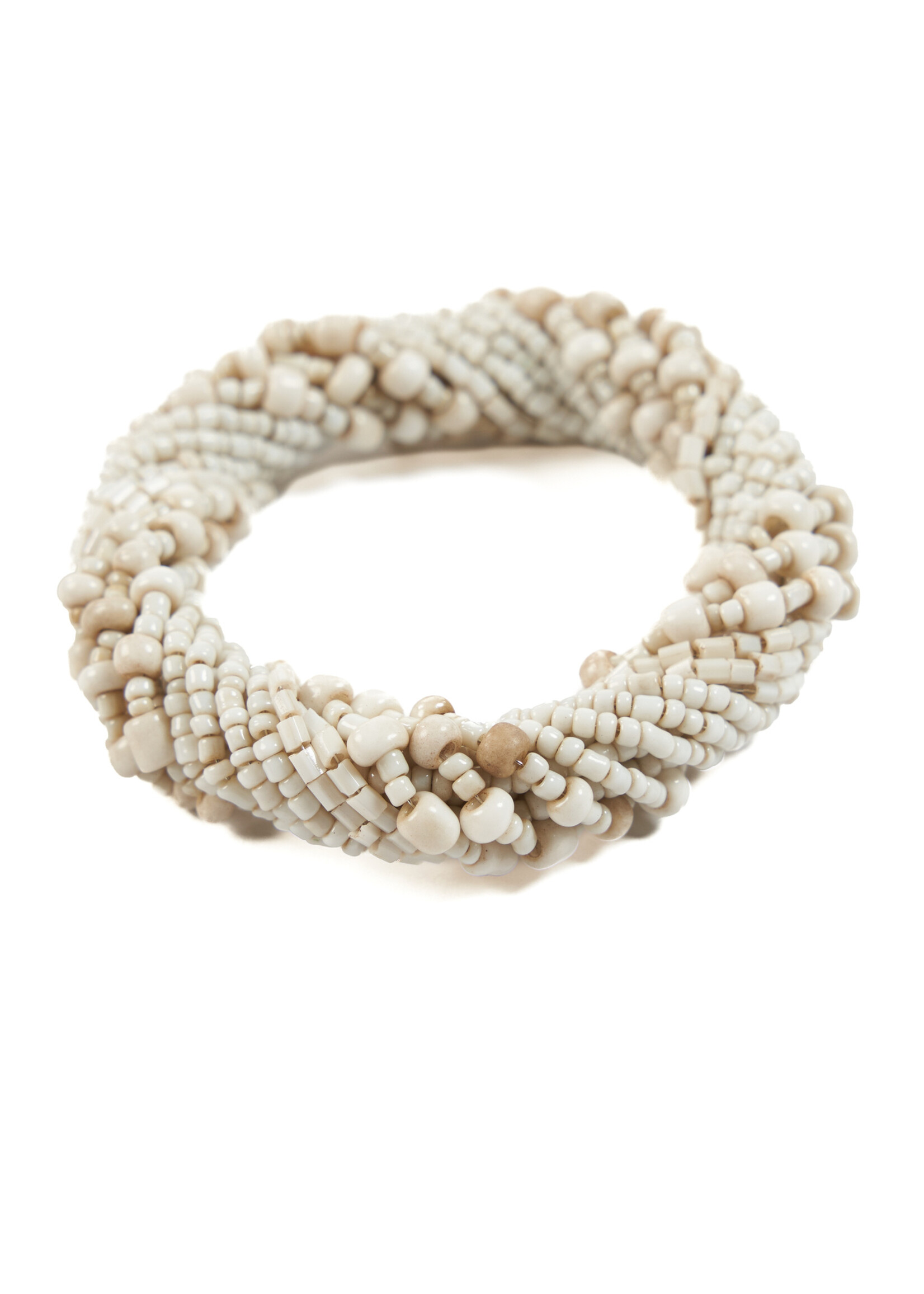 Bazar Bizar Antwerp The Beaded Napkin Ring - White
