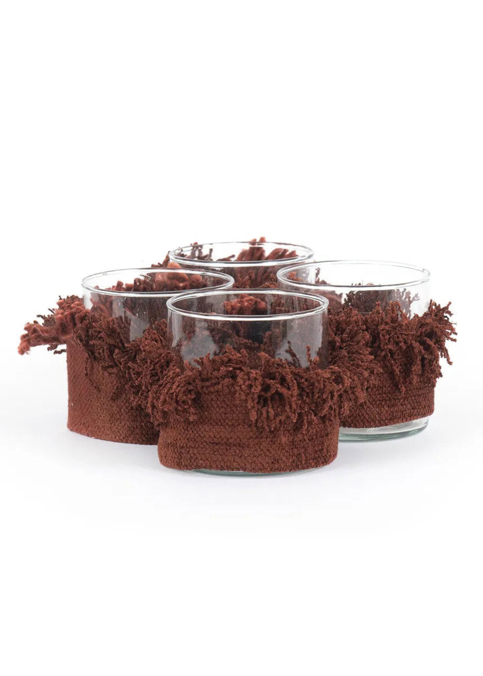 Bazar Bizar Antwerp The Oh My Gee Candle Holder - BurgundyVelvet - S