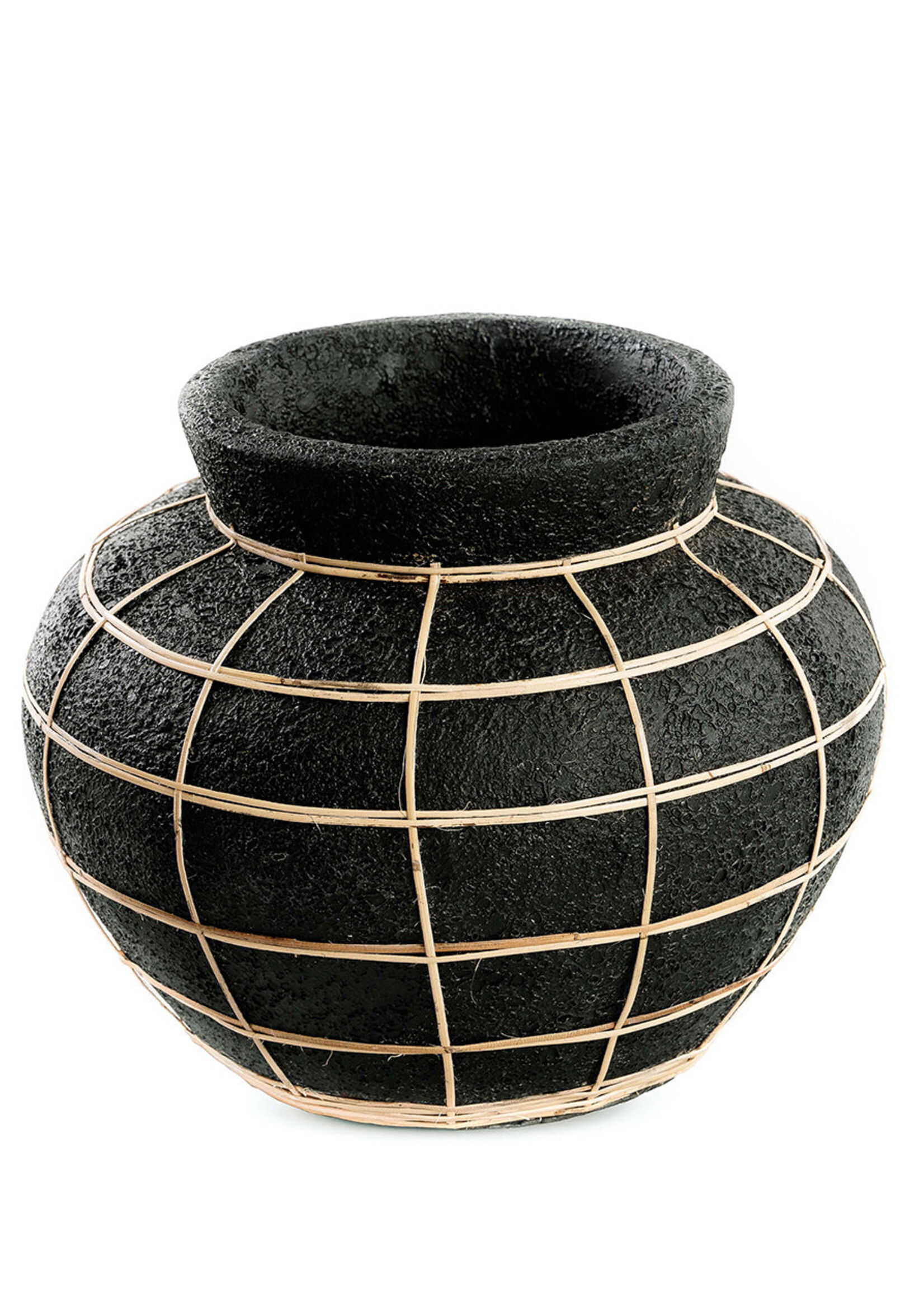 Bazar Bizar Antwerp The Belly Vase - Black Natural - M