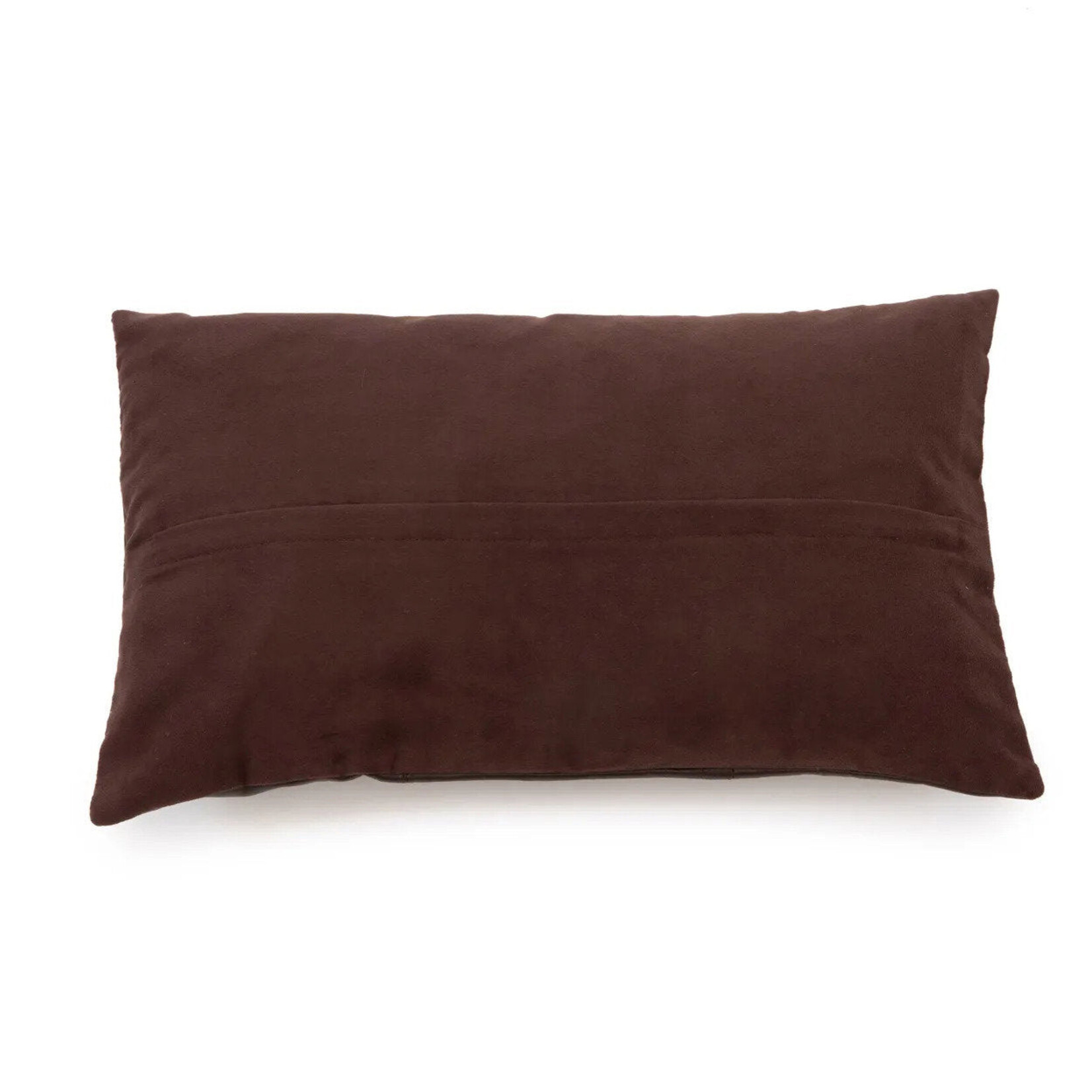 Bazar Bizar Antwerp The Six Panel Leather Cushion Cover - Choco - 30x50