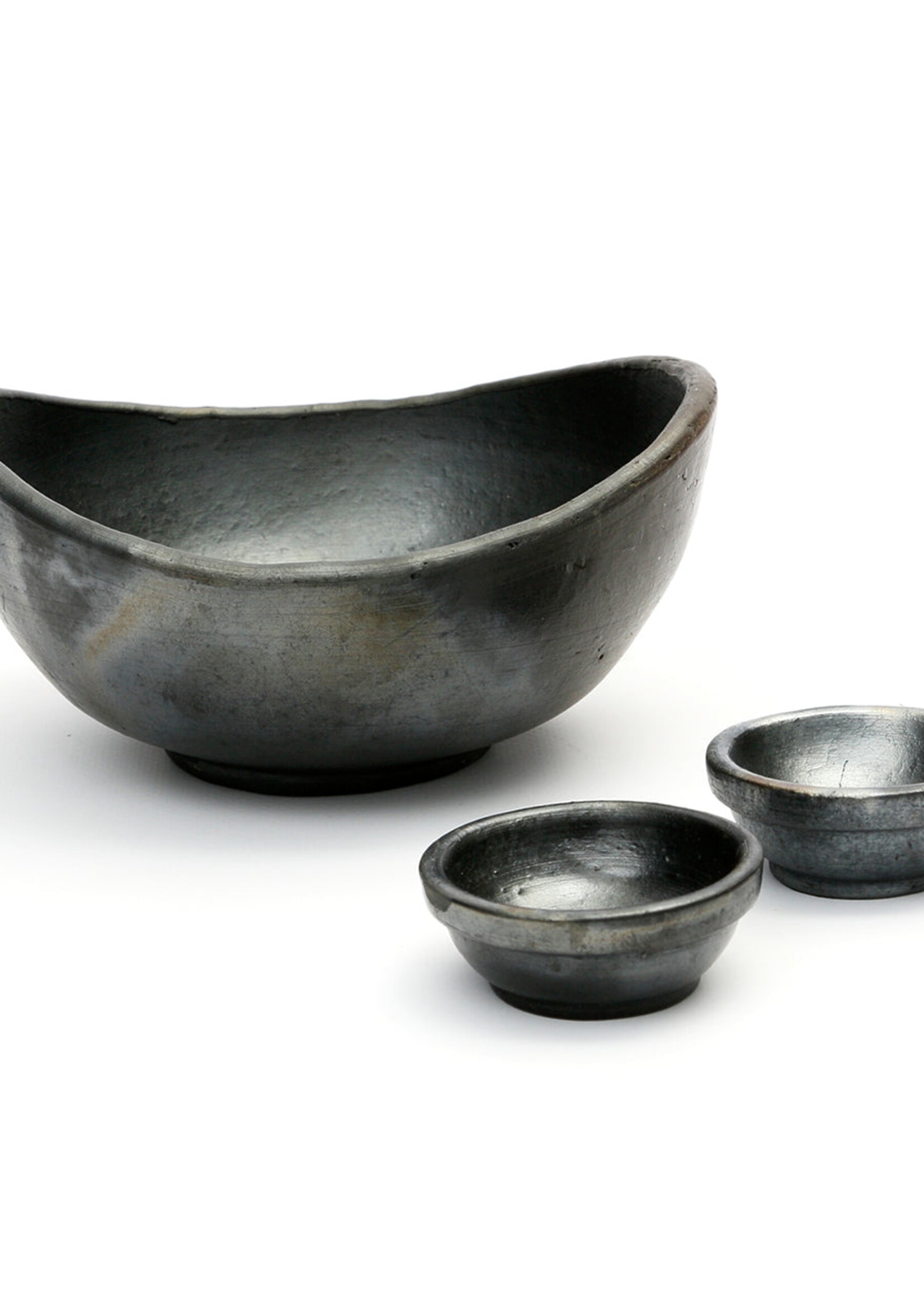 Bazar Bizar Antwerp The Burned Curved Bowls - Black - Set of 3