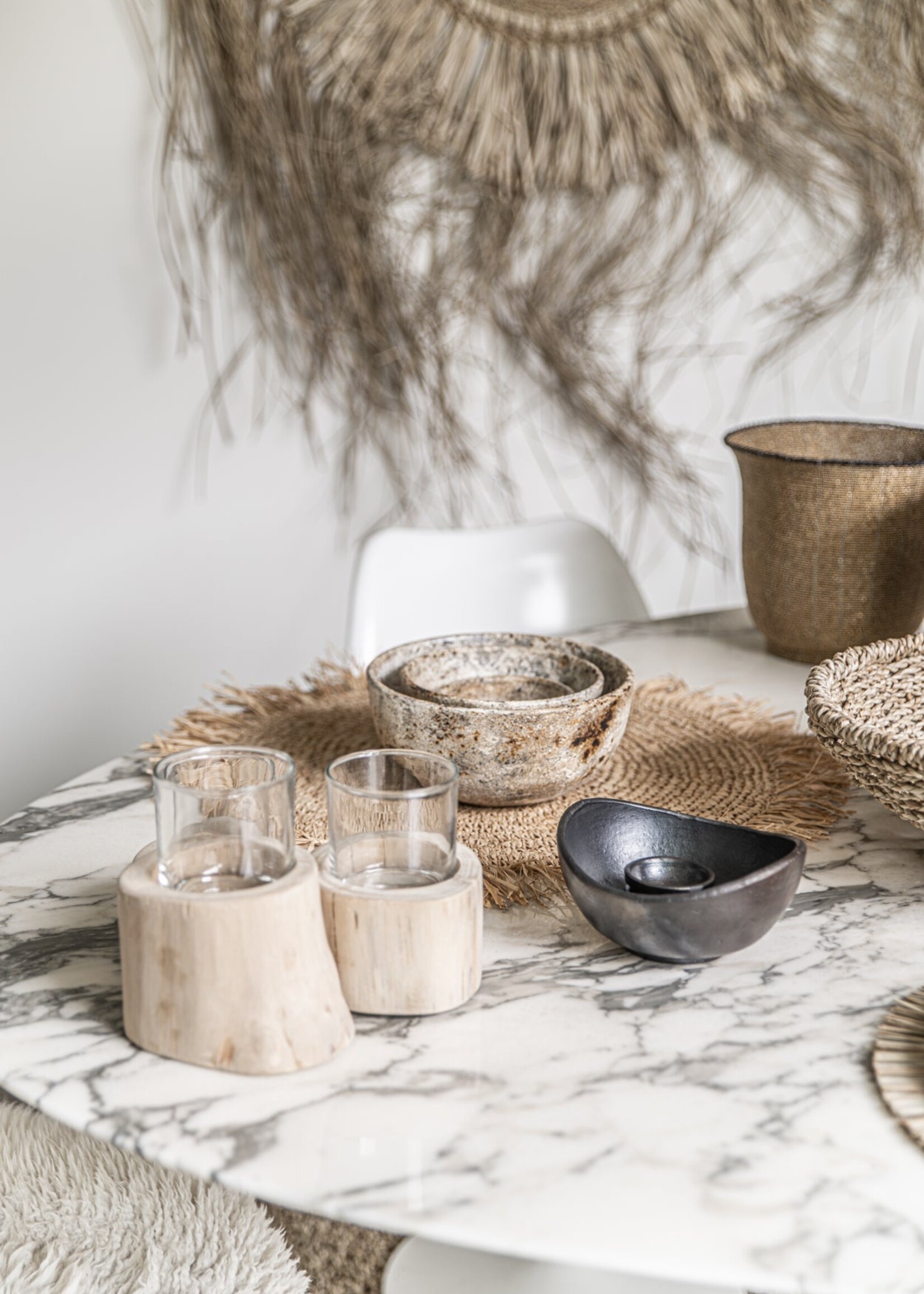 Bazar Bizar Antwerp The Burned Curved Bowls - Black - Set of 3