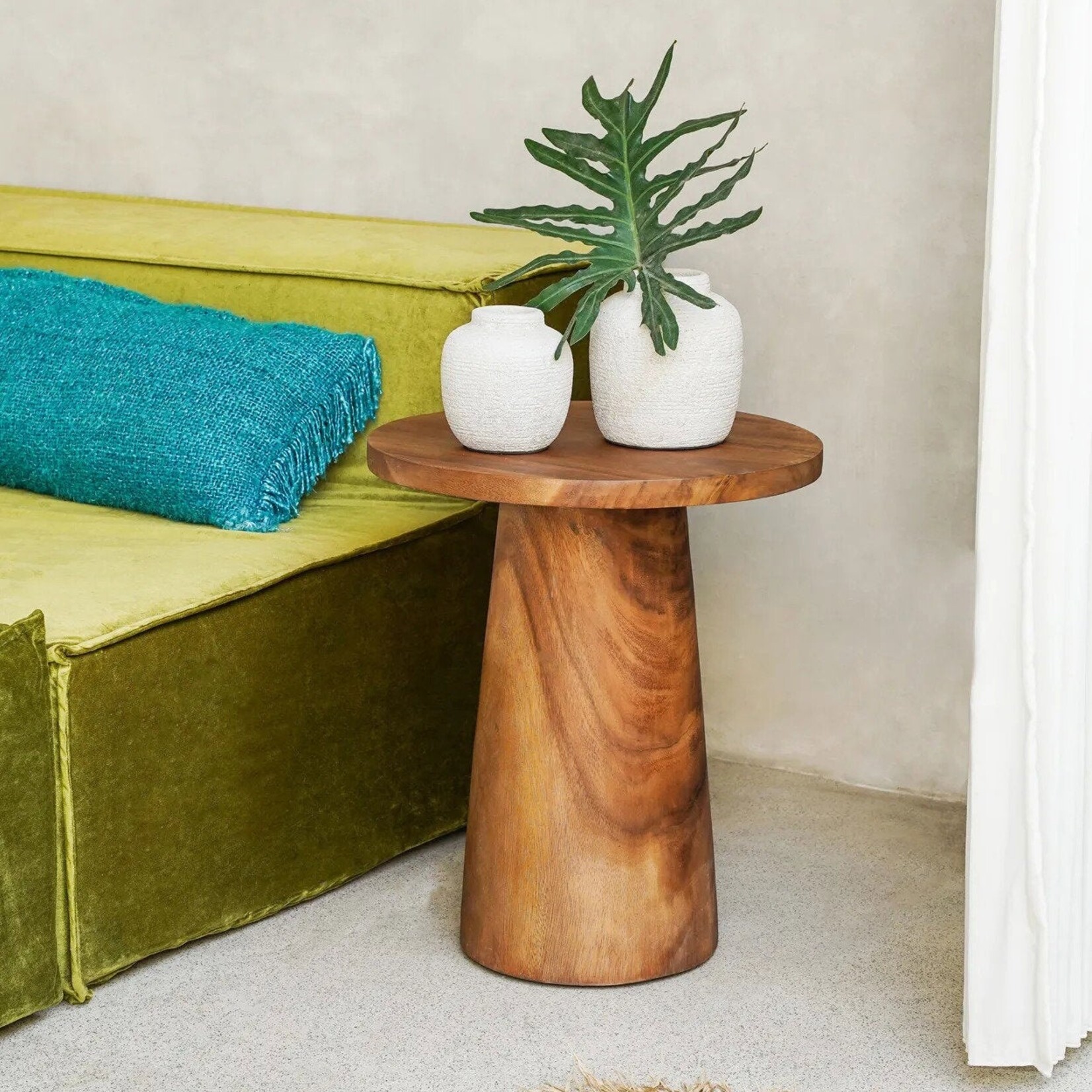 Bazar Bizar Antwerp The Timber Conic Side Table - Natural - 50