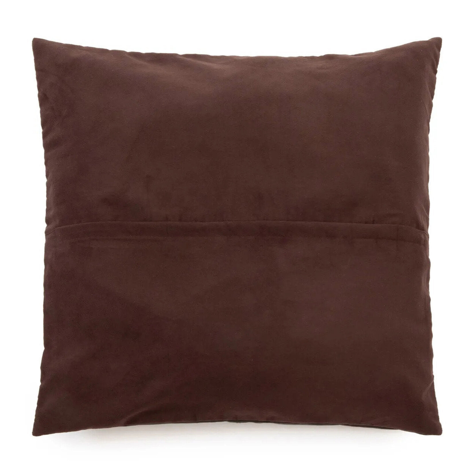 Bazar Bizar Antwerp The Four Panel Leather Cushion Cover - Choco - 60x60