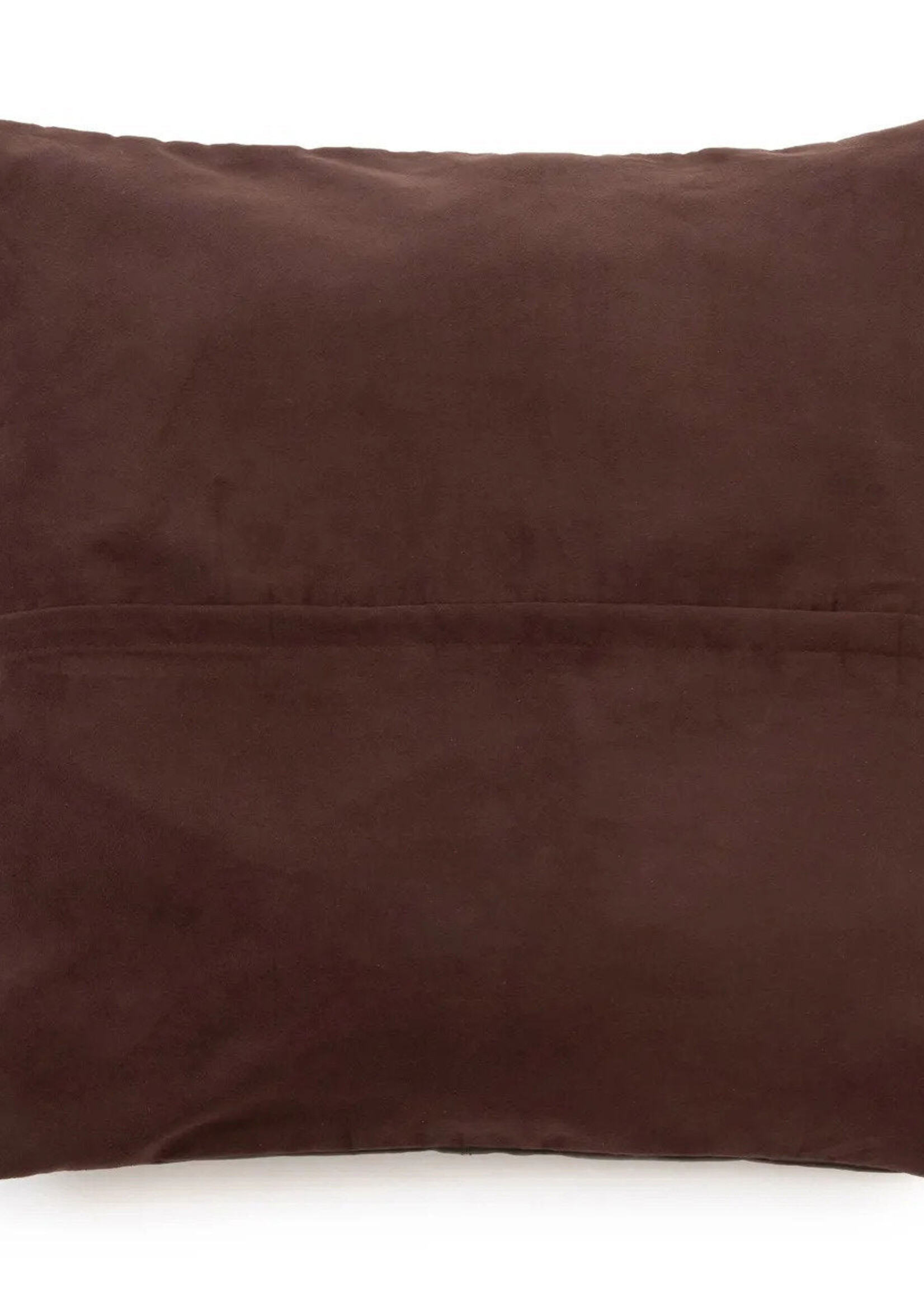 Bazar Bizar Antwerp The Four Panel Leather Cushion Cover - Choco - 60x60