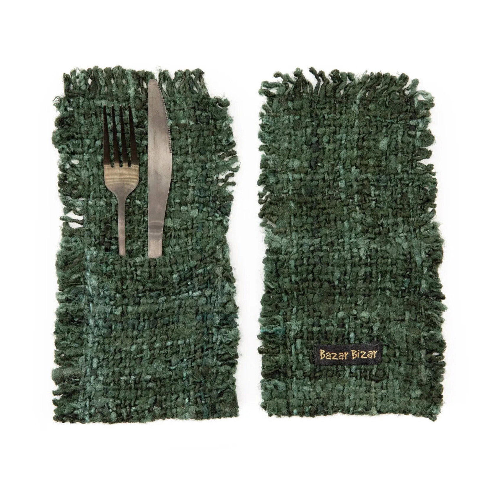 Bazar Bizar Antwerp The Oh My Gee Cutlery Holder - Forest Green - Set of 4