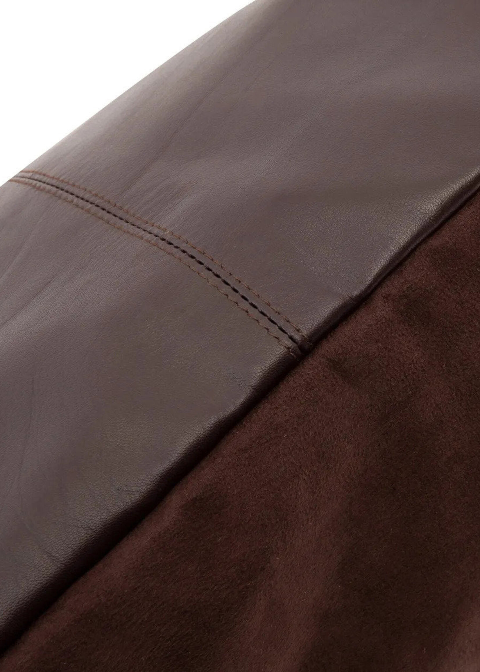 Bazar Bizar Antwerp The Four Panel Leather Cushion Cover - Choco - 60x60