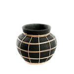 Bazar Bizar Antwerp The Belly Vase - Black Natural - S
