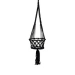 Bazar Bizar Antwerp The Macrame Plant Holder - Black - L