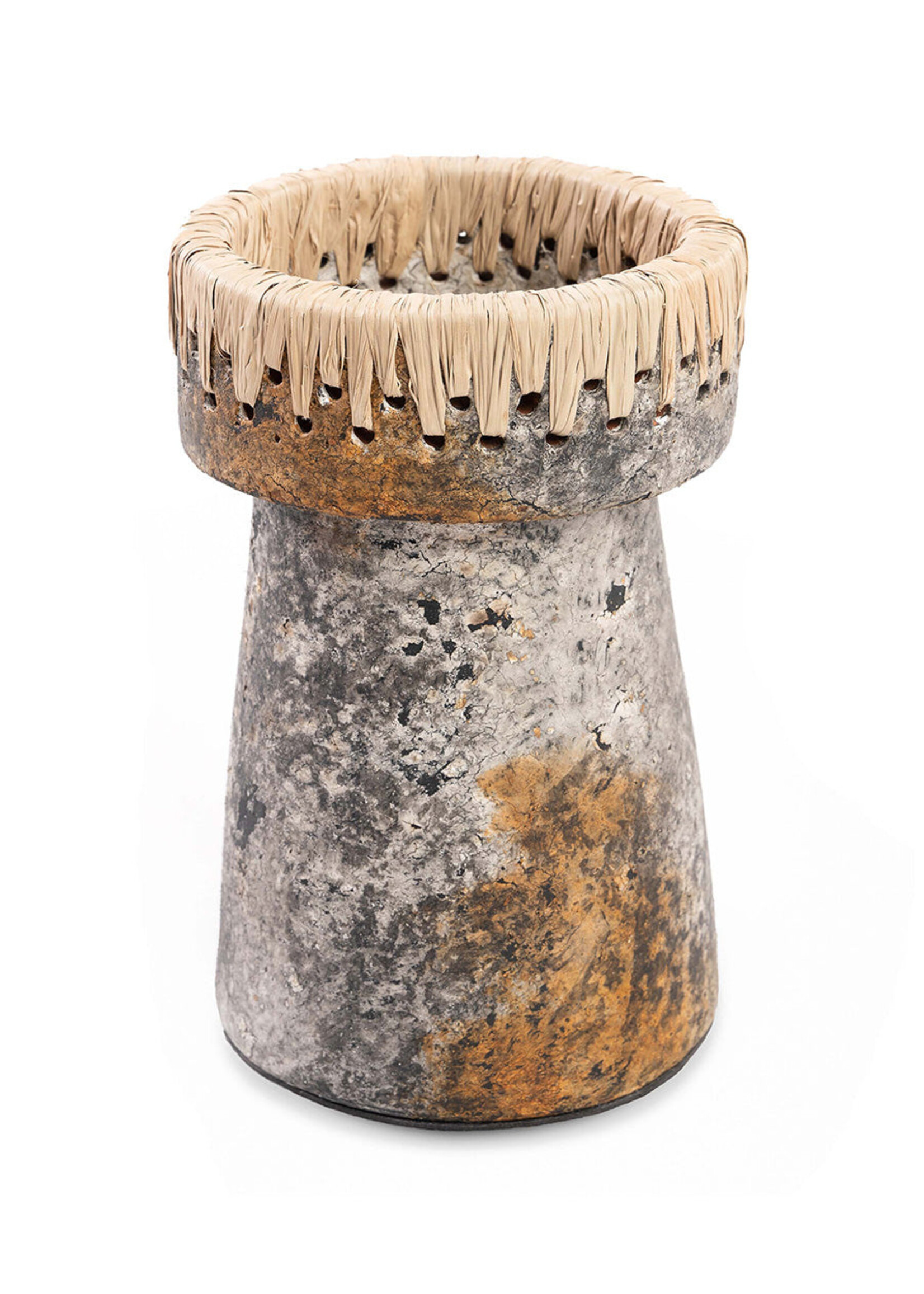 Bazar Bizar Antwerp The Pretty Candle Holder - Antique Grey - L