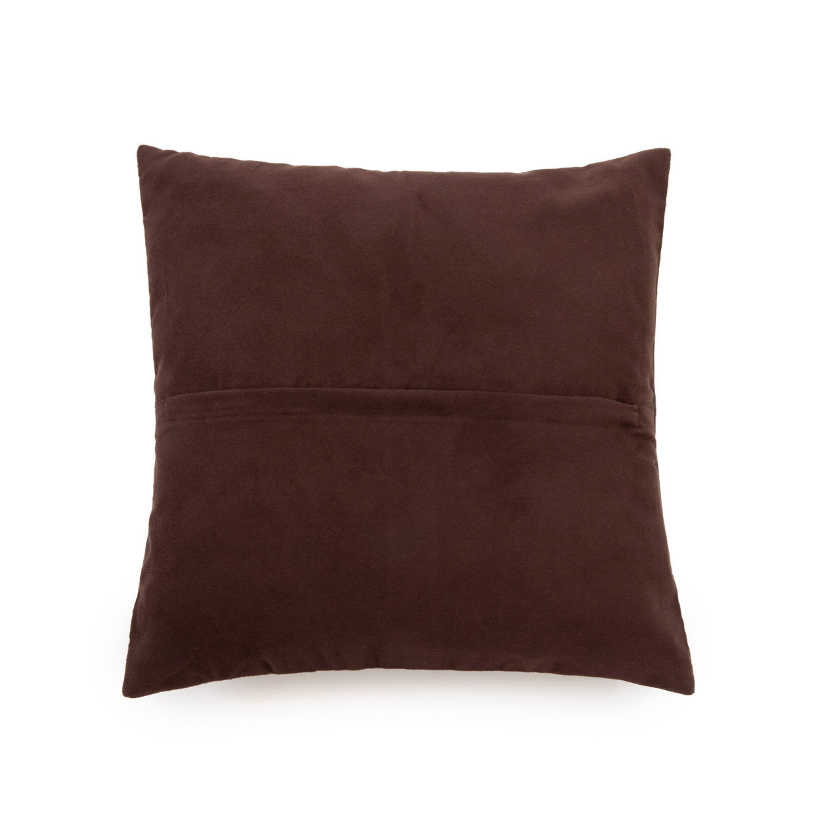 Bazar Bizar Antwerp The Four Panel Leather Cushion Cover - Choco - 40x40