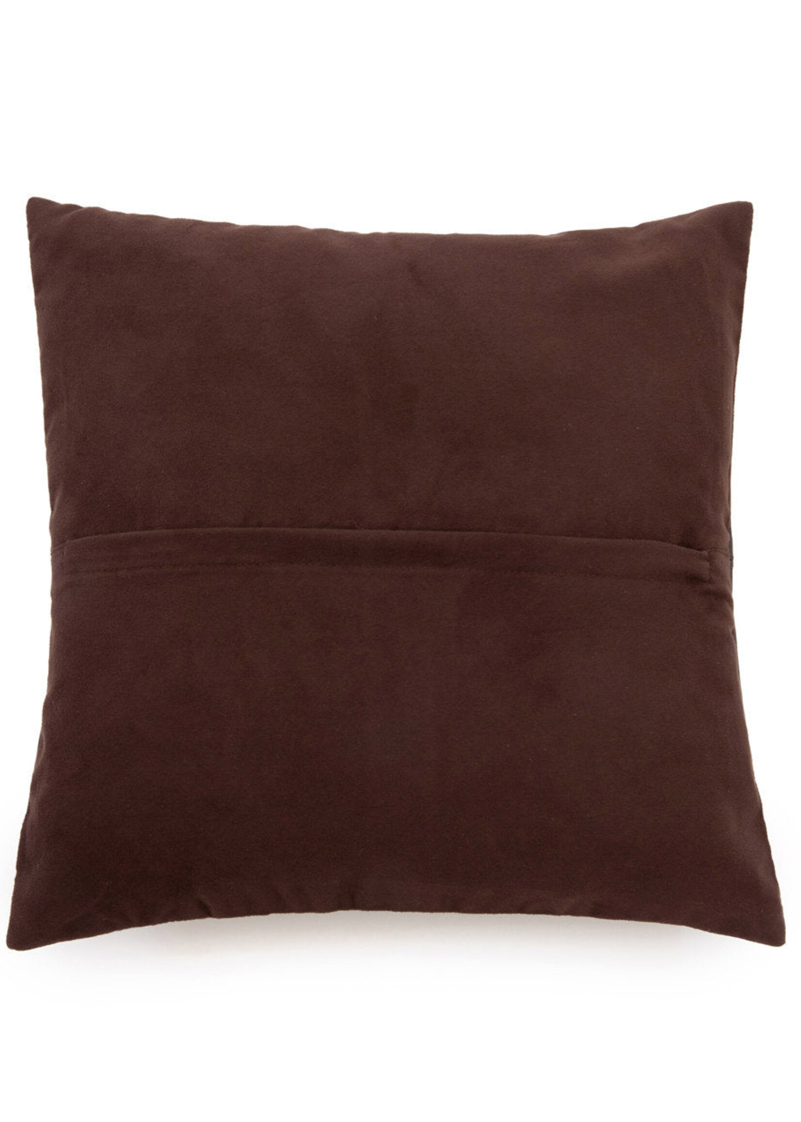 Bazar Bizar Antwerp The Four Panel Leather Cushion Cover - Choco - 40x40