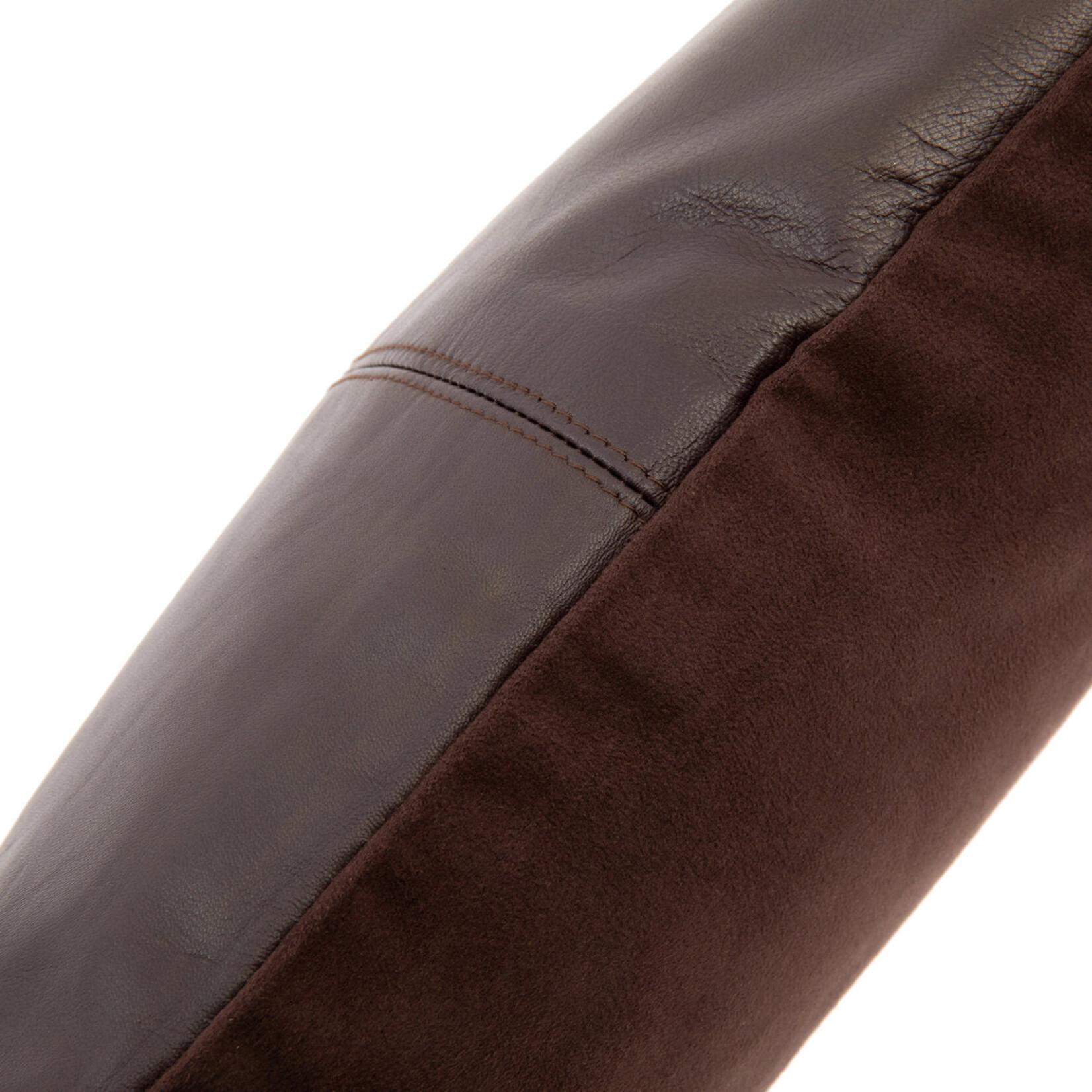 Bazar Bizar Antwerp The Four Panel Leather Cushion Cover - Choco - 40x40