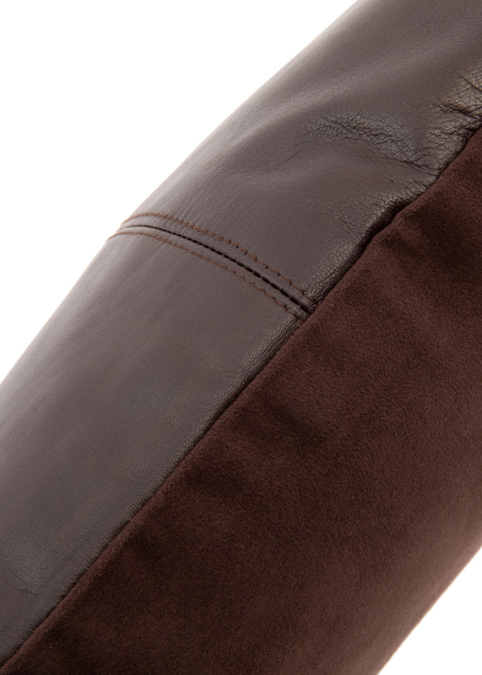 Bazar Bizar Antwerp The Four Panel Leather Cushion Cover - Choco - 40x40