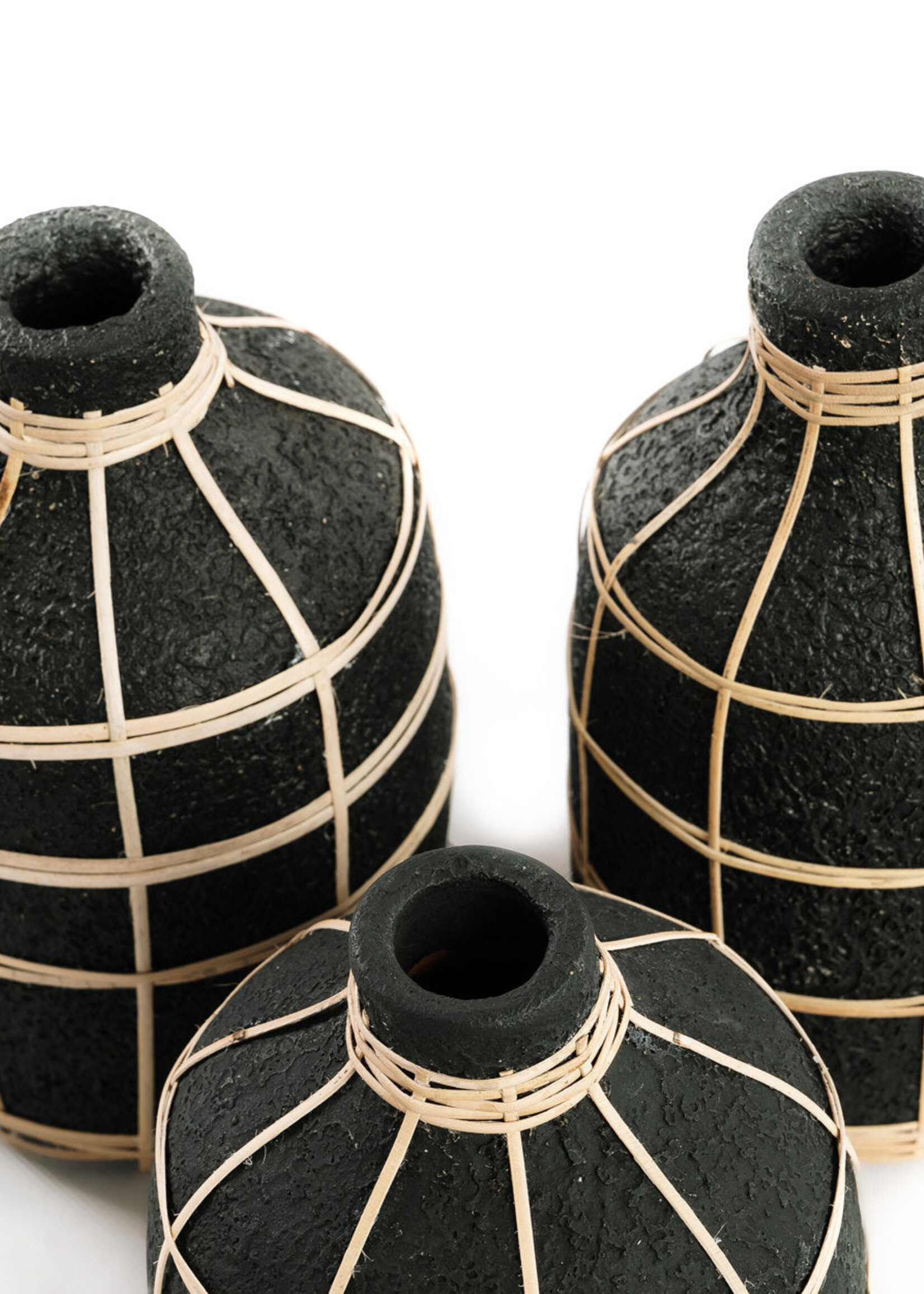 Bazar Bizar Antwerp The Whoopy Vase - Black Natural - S