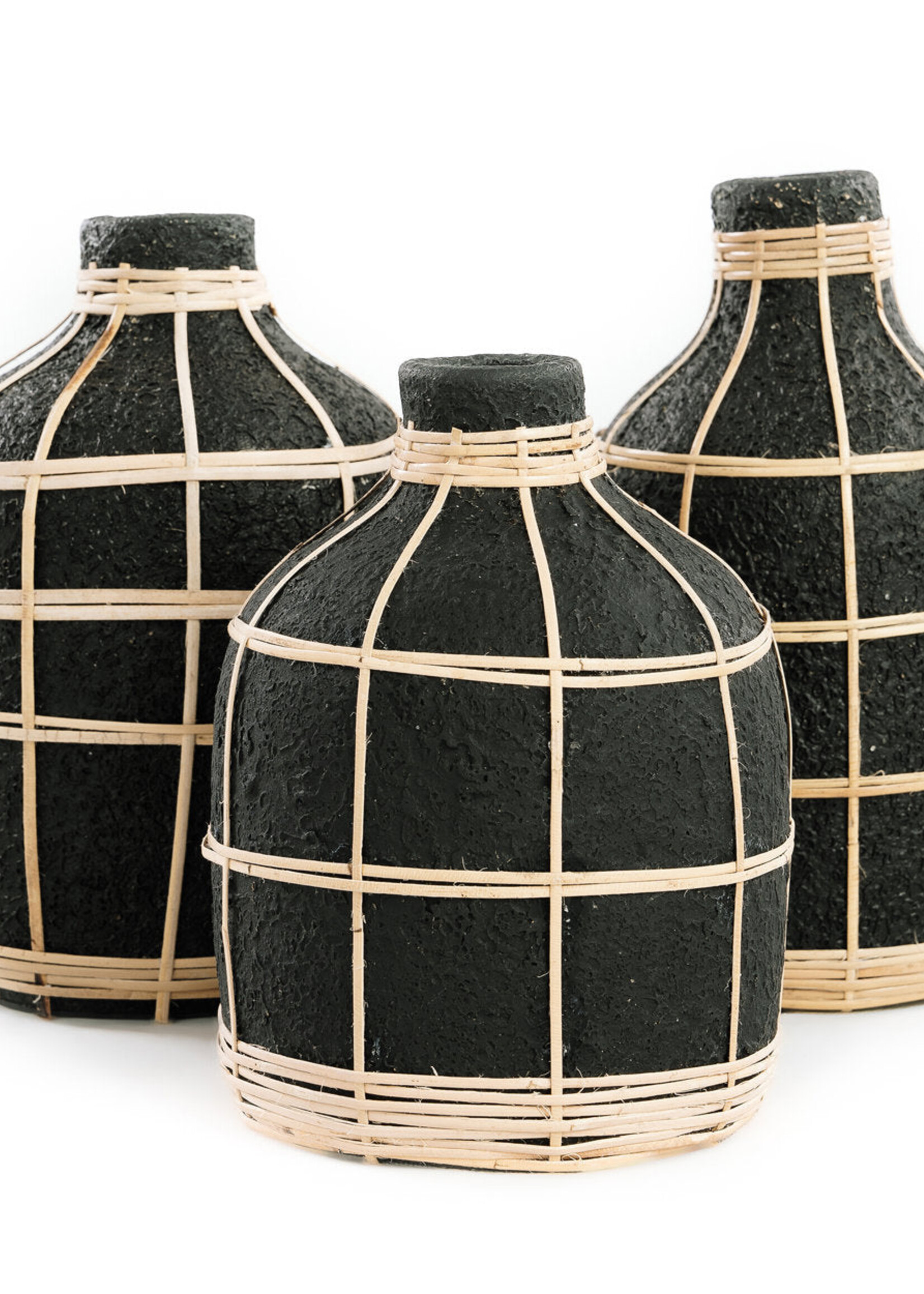 Bazar Bizar Antwerp The Whoopy Vase - Black Natural - S