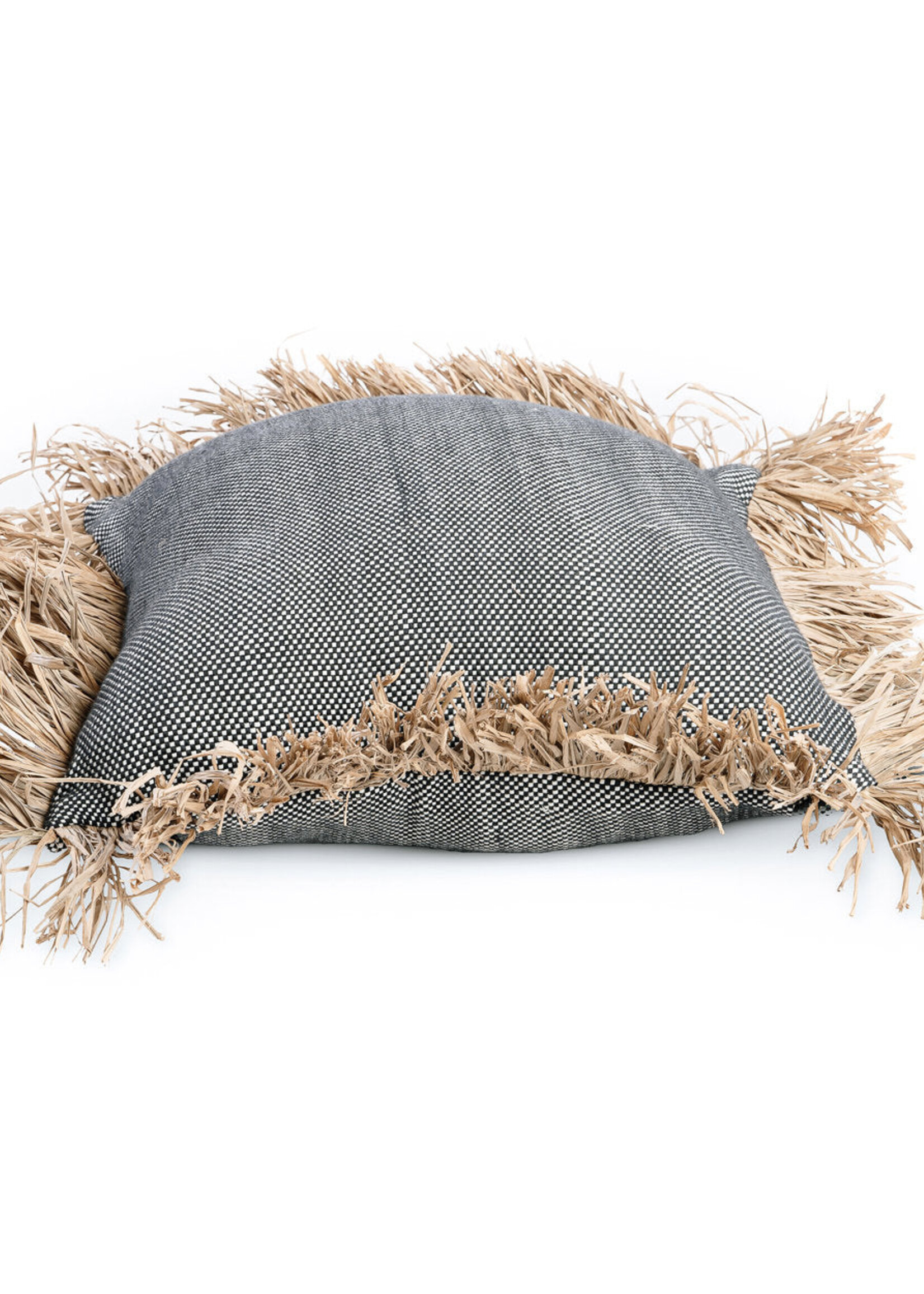 Bazar Bizar Antwerp The Cotton Bonita Cushion Cover - Natural Black - 40x40