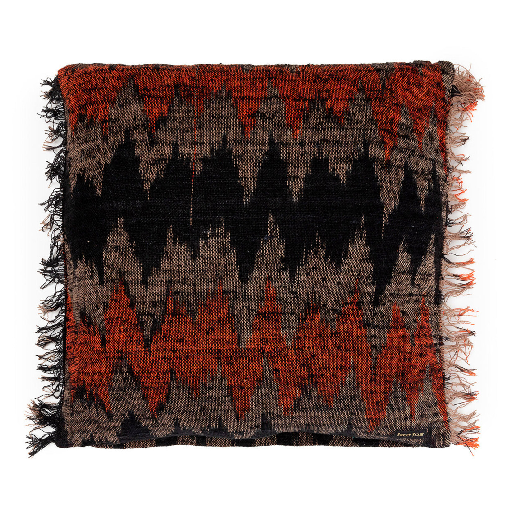 Bazar Bizar Antwerp The Oh My Gee Cushion Cover - Black Orange - 60x60