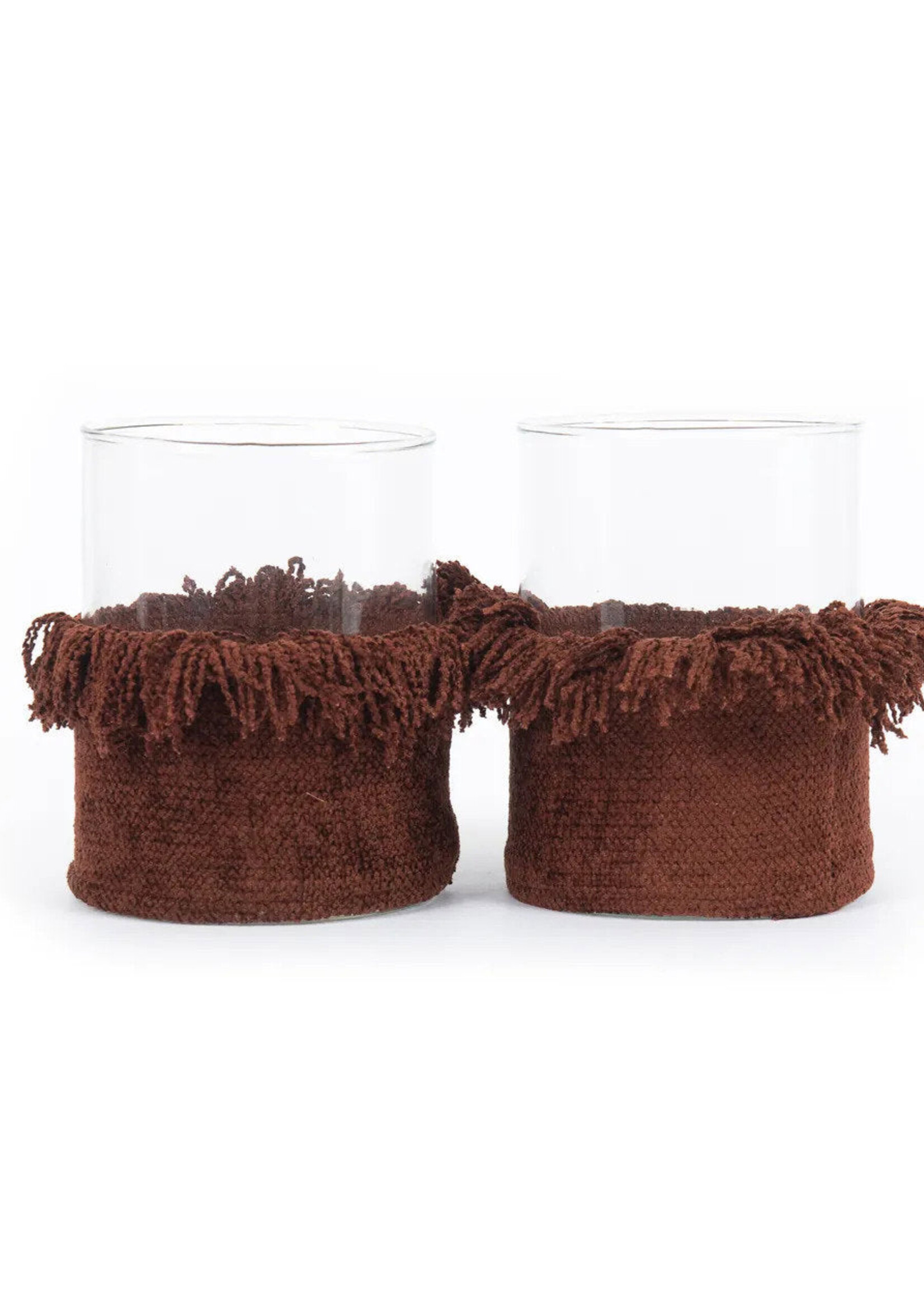 Bazar Bizar Antwerp The Oh My Gee Candle Holder - Burgundy Velvet - L
