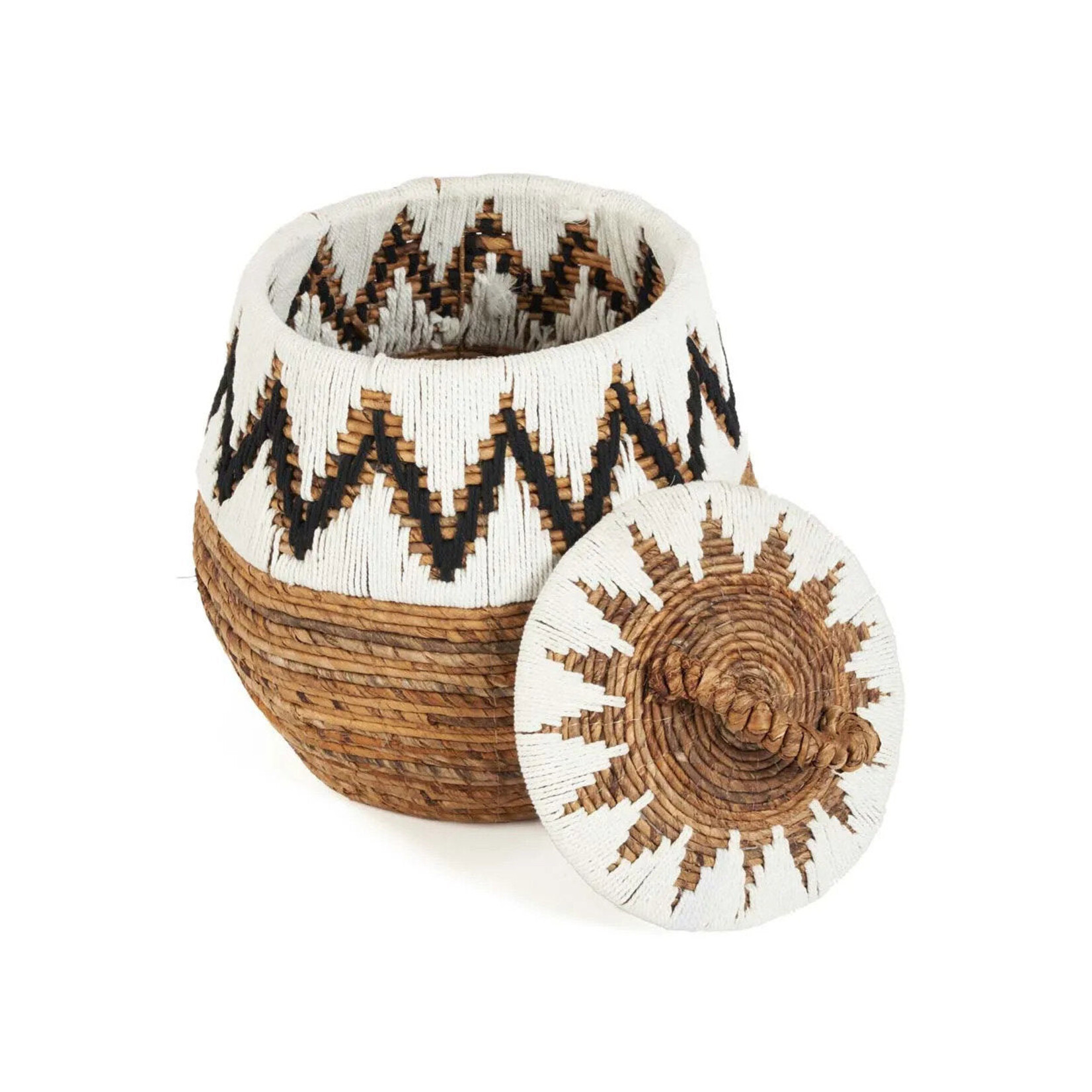 Bazar Bizar Antwerp The Little Bay Beach Basket - Natural White - M