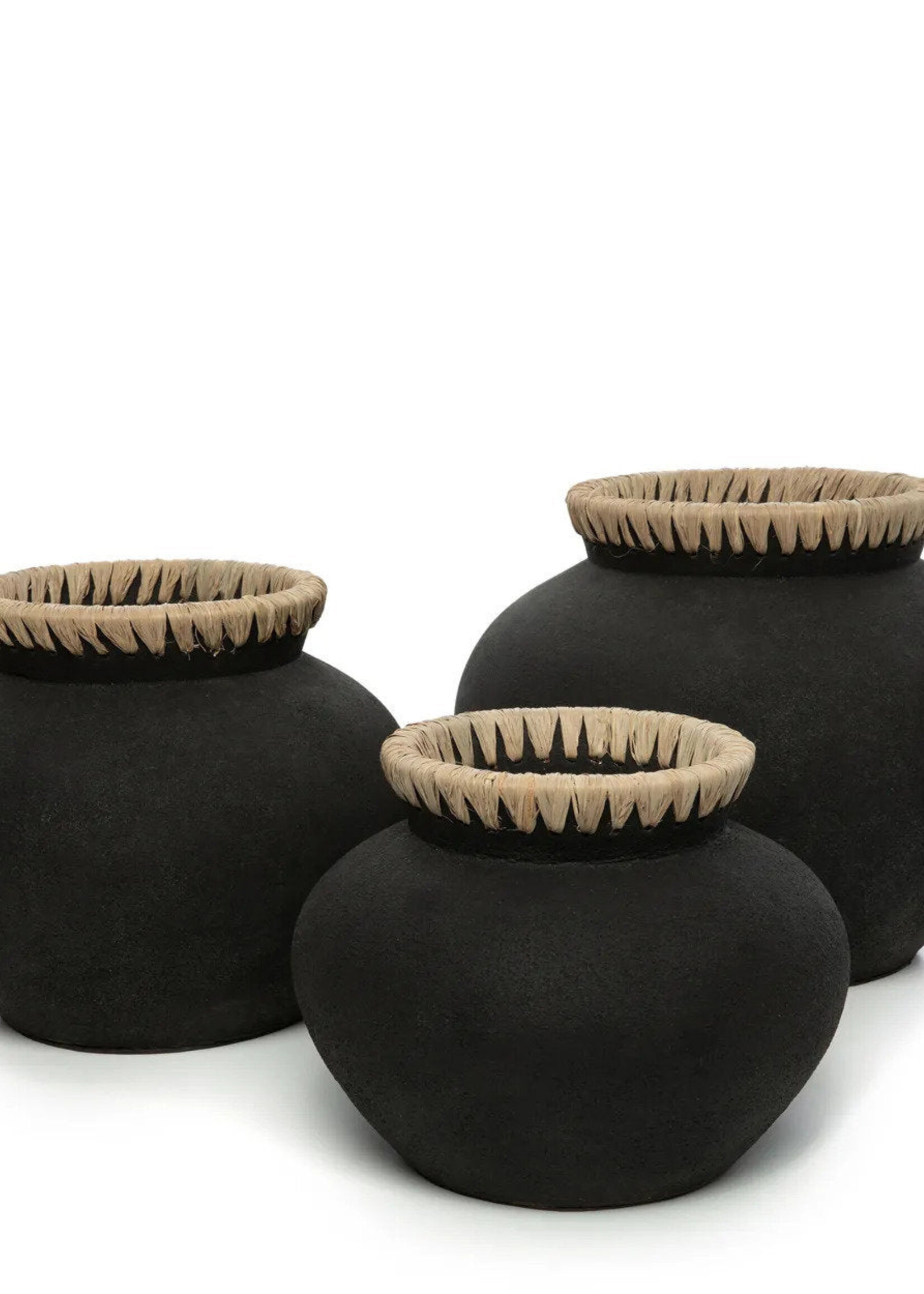 Bazar Bizar Antwerp The Styly Vase - Black Natural - L