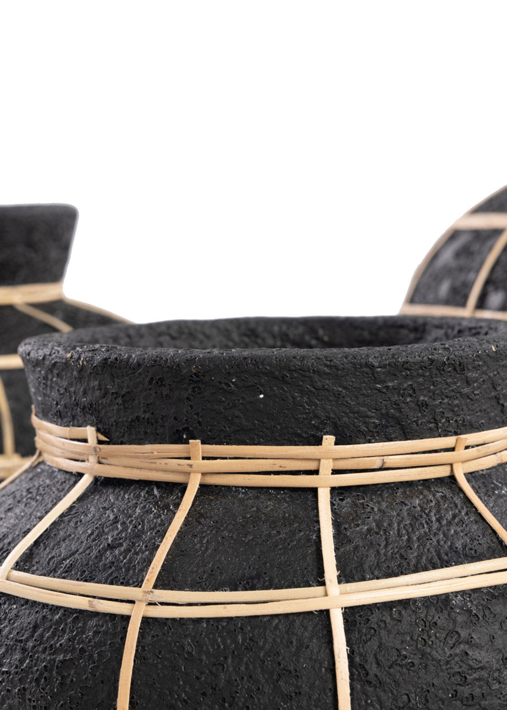 Bazar Bizar Antwerp The Belly Vase - Black Natural - L