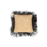 Bazar Bizar Antwerp The Raffia Cushion Cover Square - Natural Black - 40x40