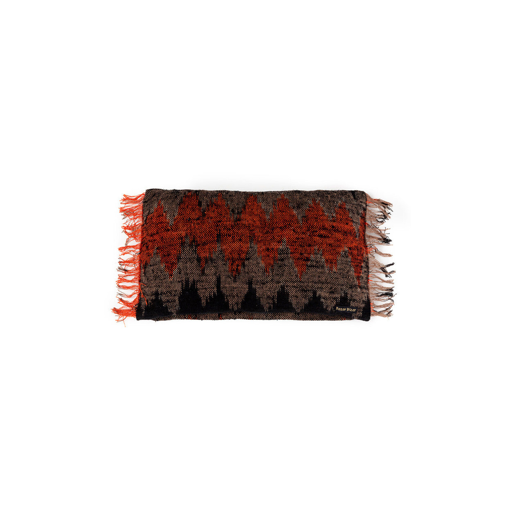 Bazar Bizar Antwerp The Oh My Gee Cushion Cover - Black Orange - 30x50
