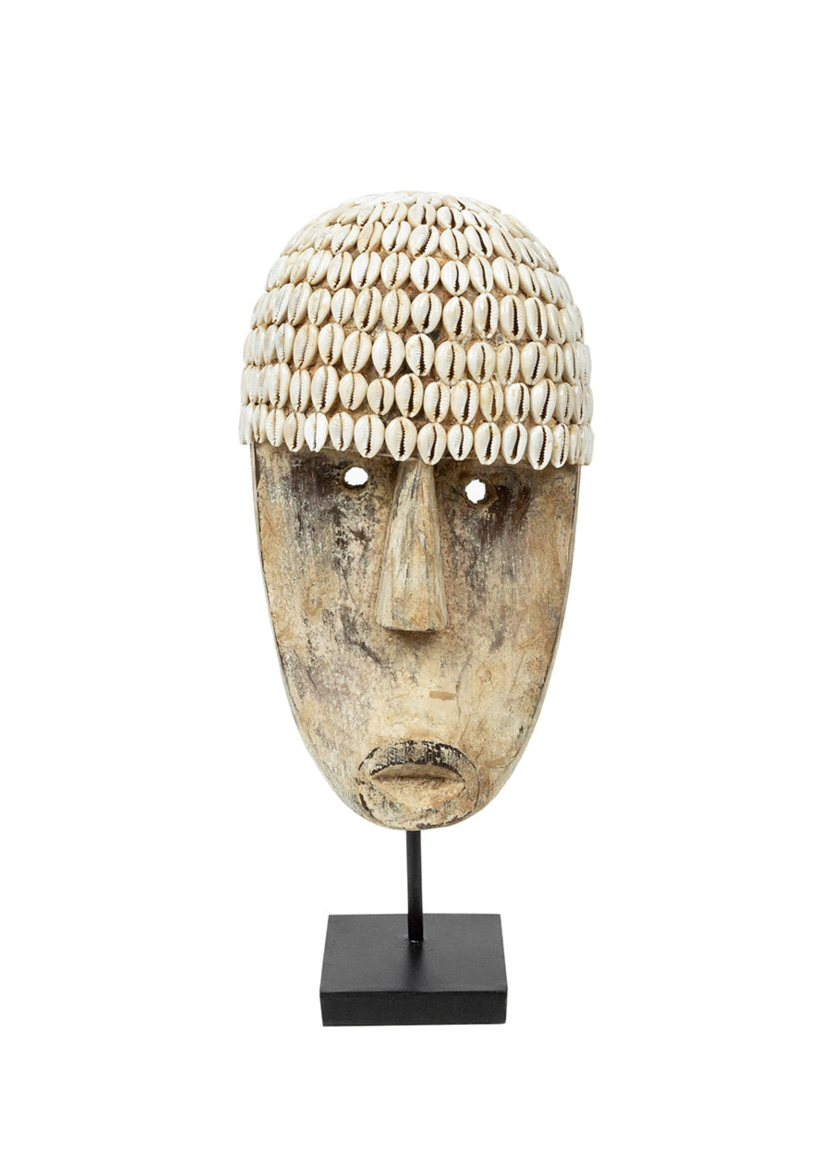 Bazar Bizar Antwerp The Cowrie Mask on Stand - Medium