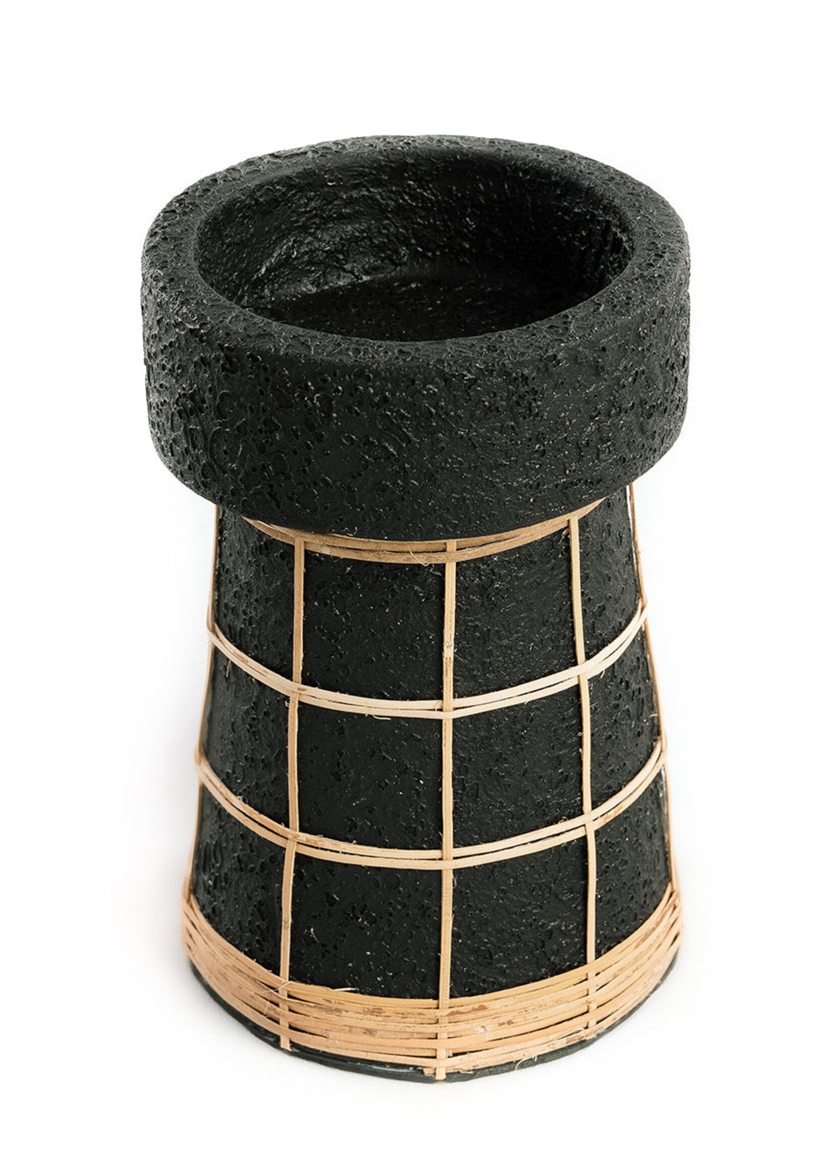 Bazar Bizar Antwerp The Serene Candle Holder - Black Natural - L