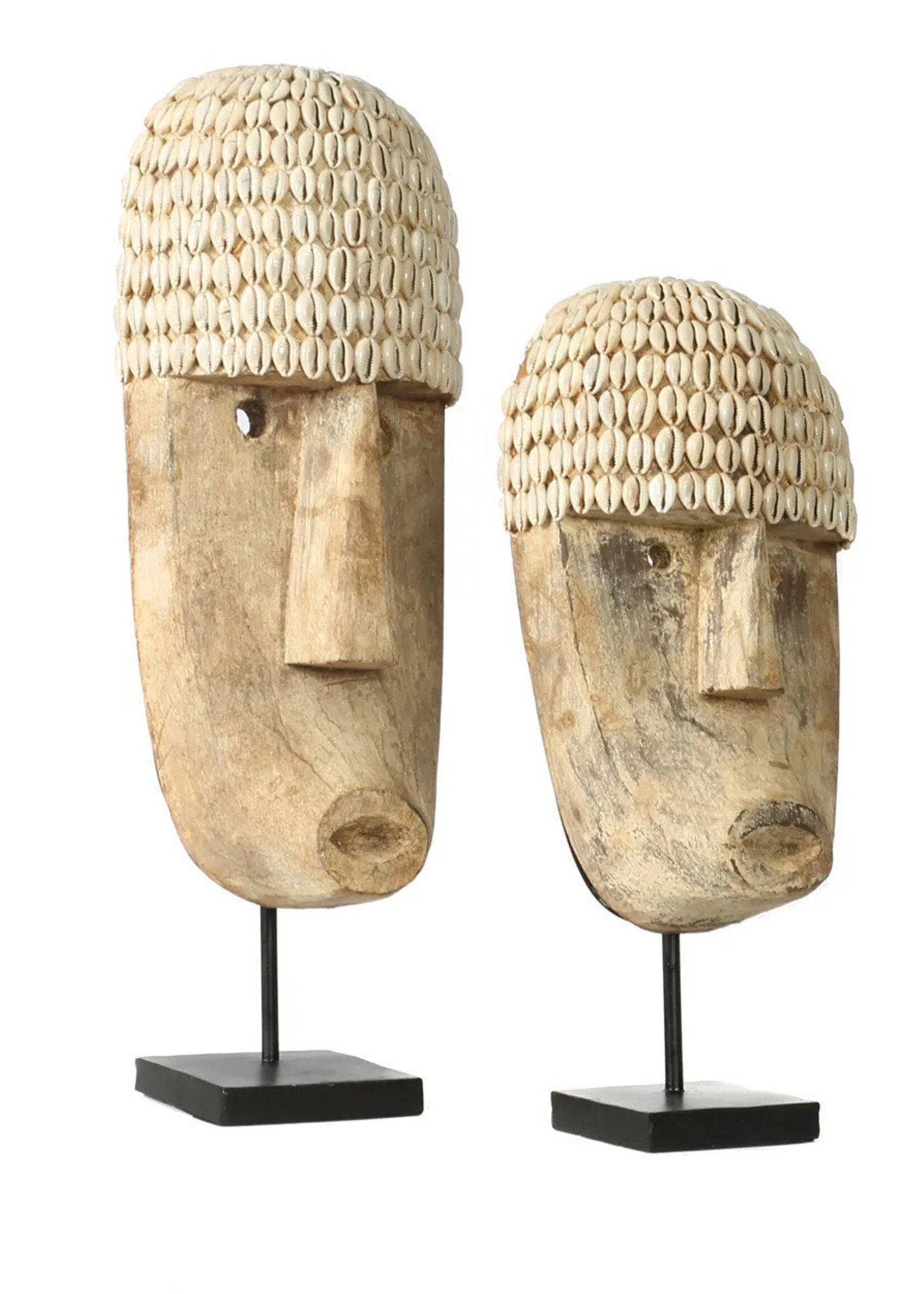Bazar Bizar Antwerp The Cowrie Mask on Stand - Medium