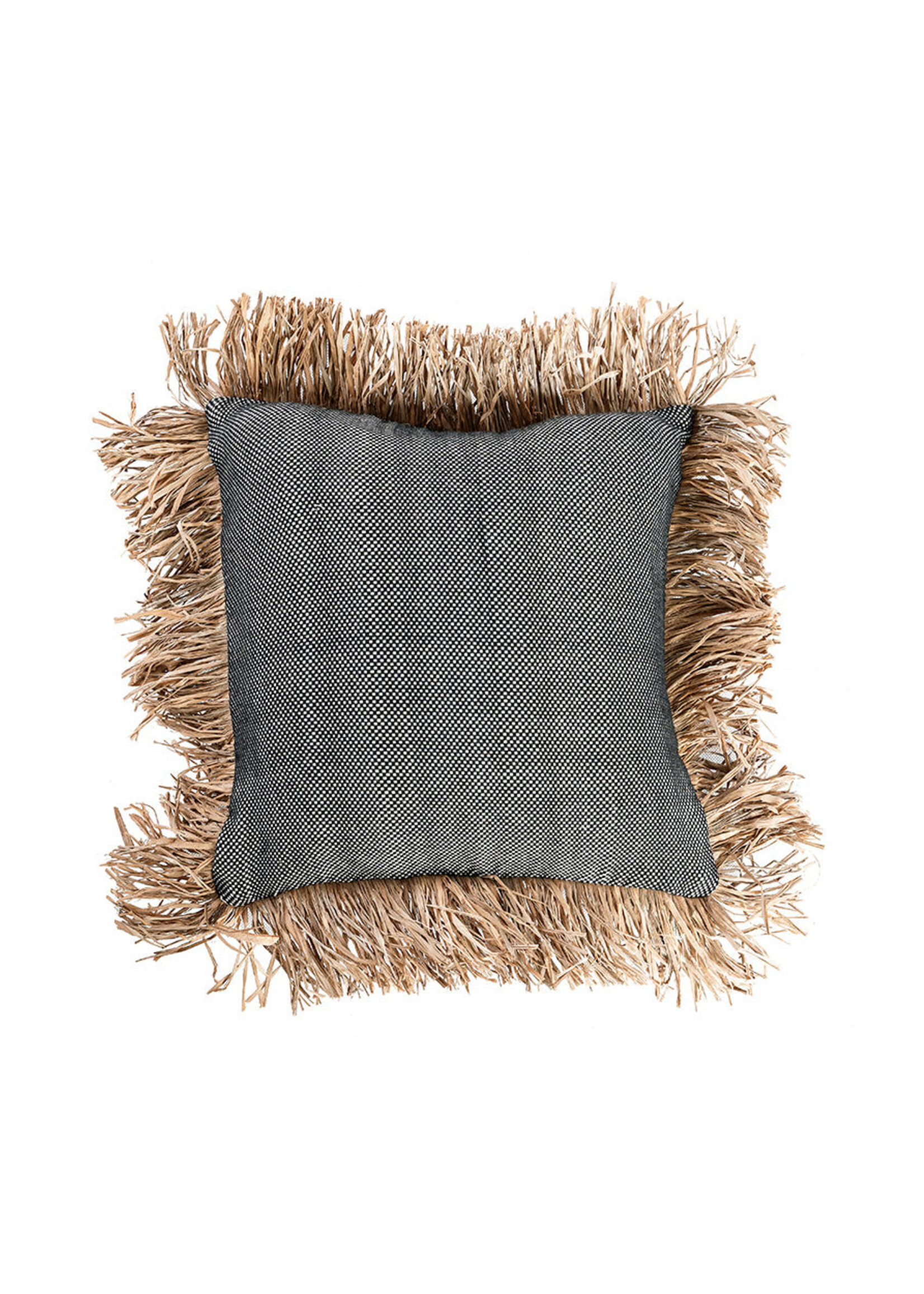 Bazar Bizar Antwerp The Cotton Bonita Cushion Cover - Natural Black - 40x40