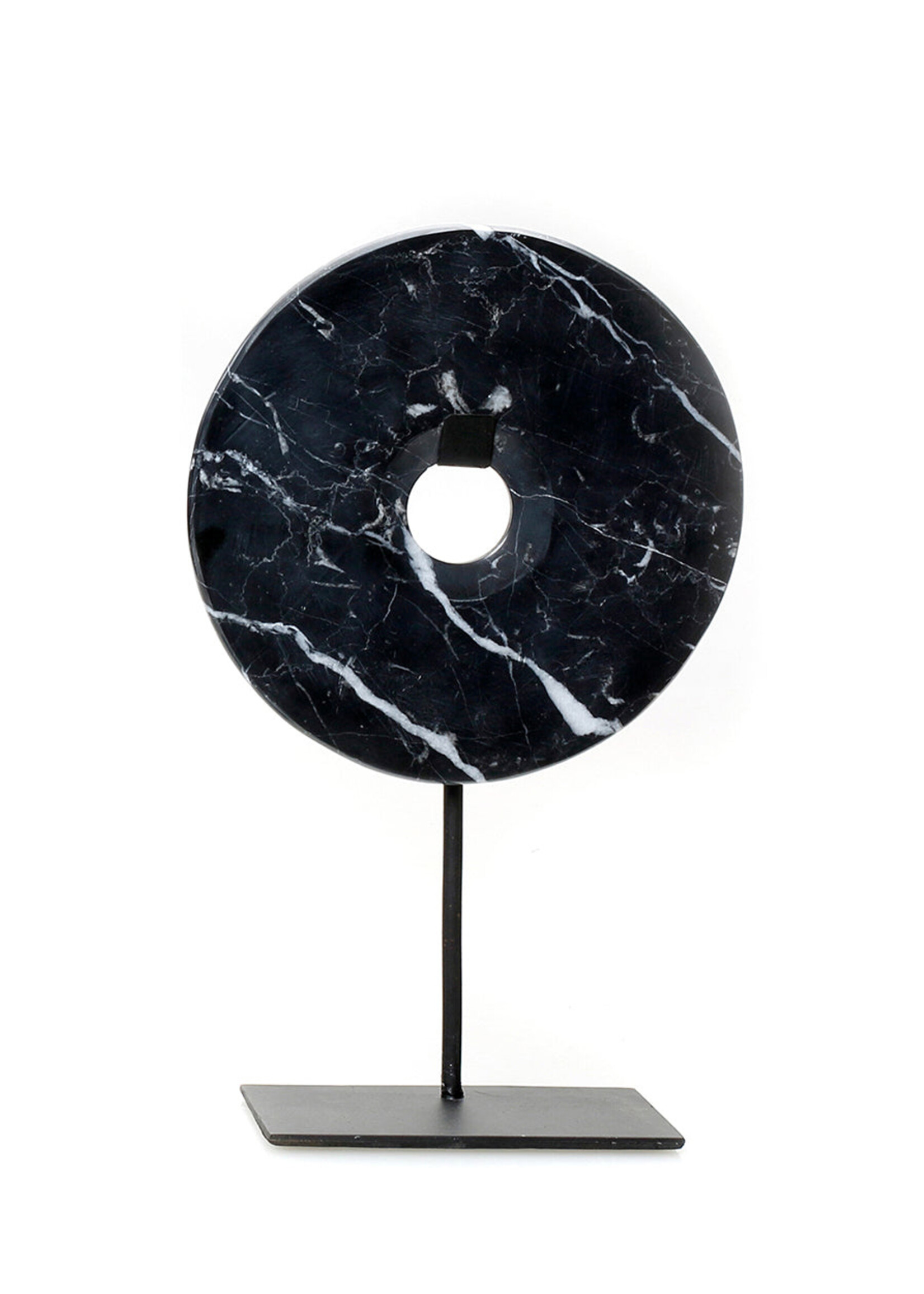 Bazar Bizar Antwerp The Marble Disc on Stand - Black - M