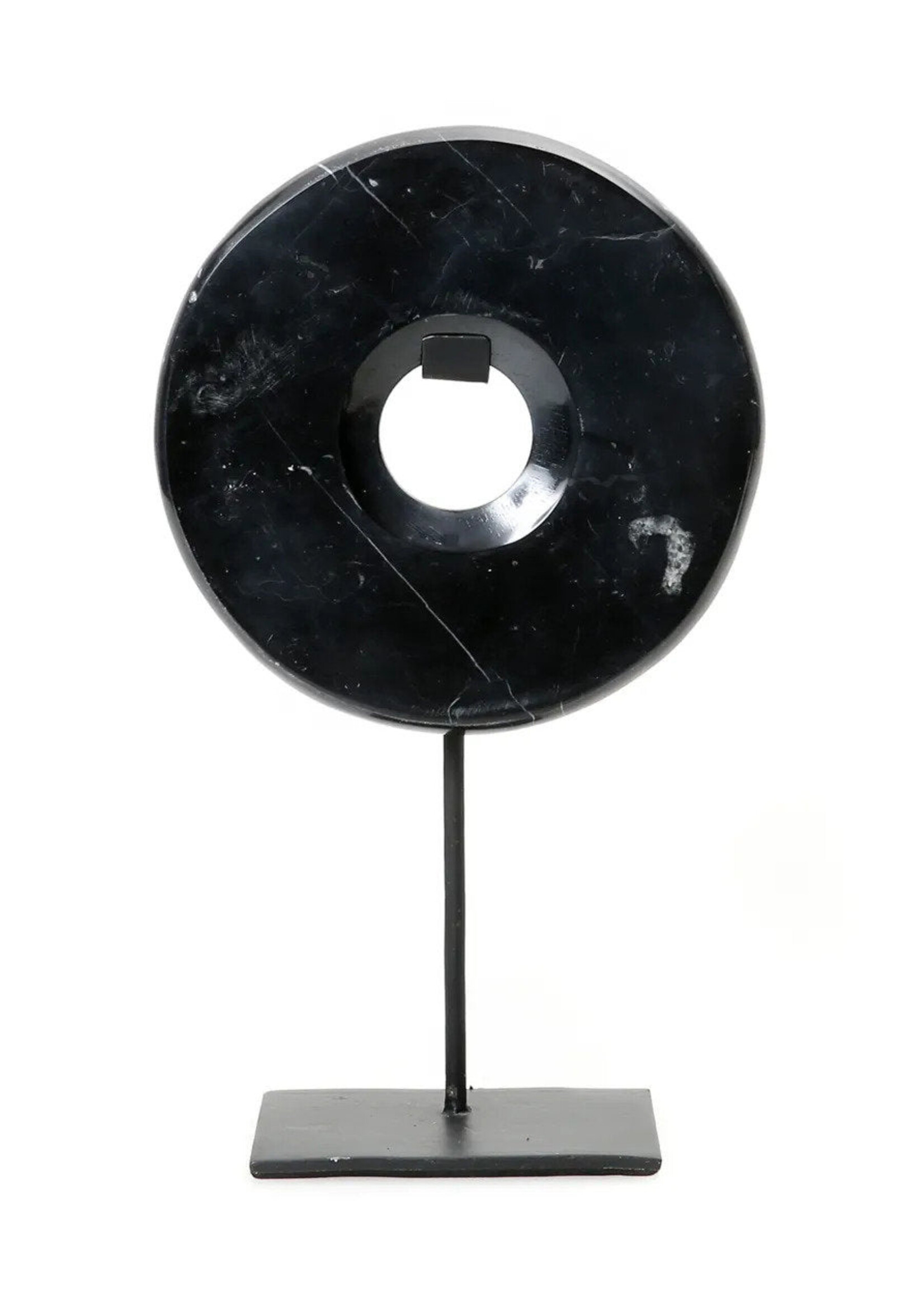 Bazar Bizar Antwerp The Marble Disc on Stand - Black - M