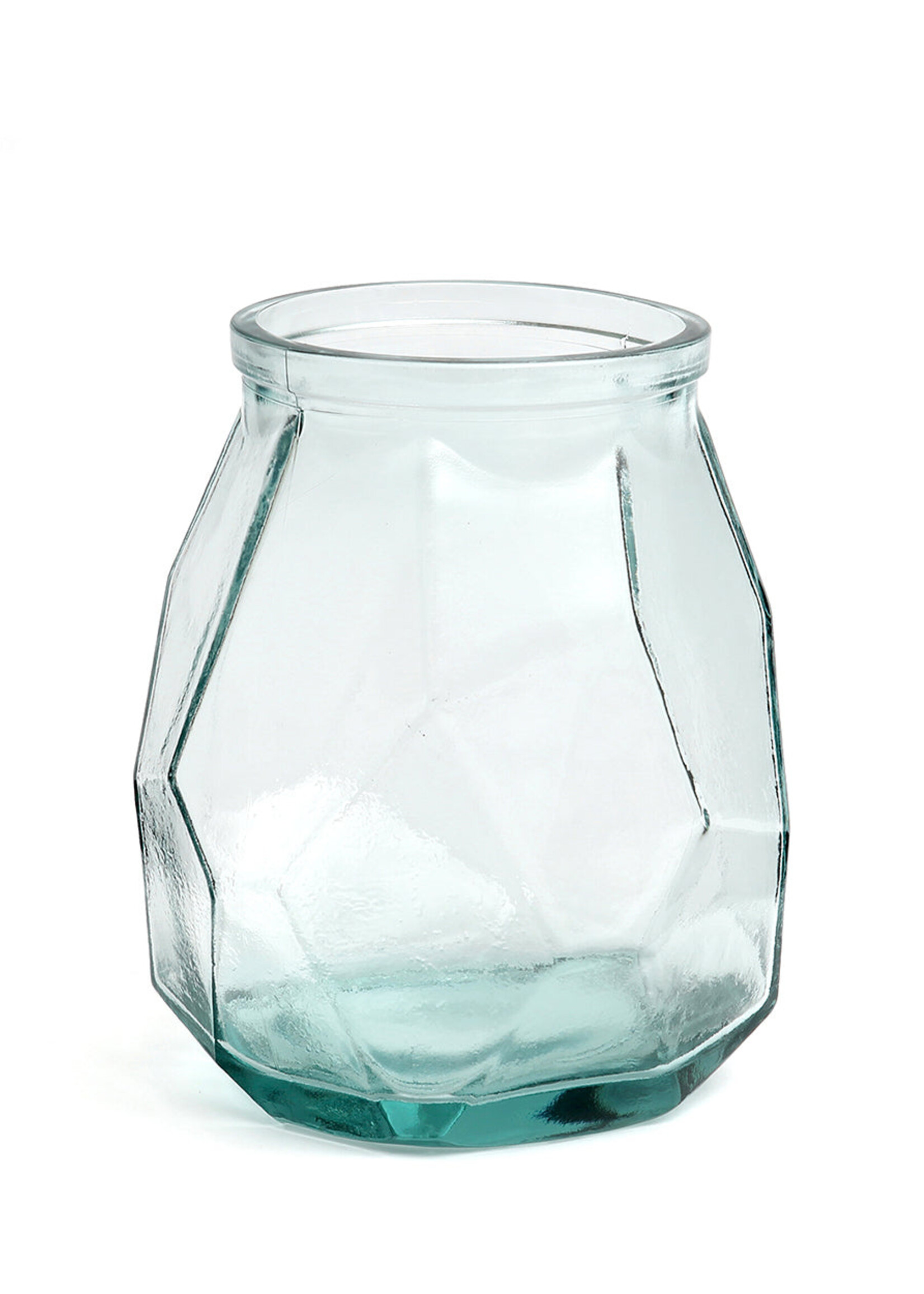 Bazar Bizar Antwerp The Wide Origami Vase - Blue