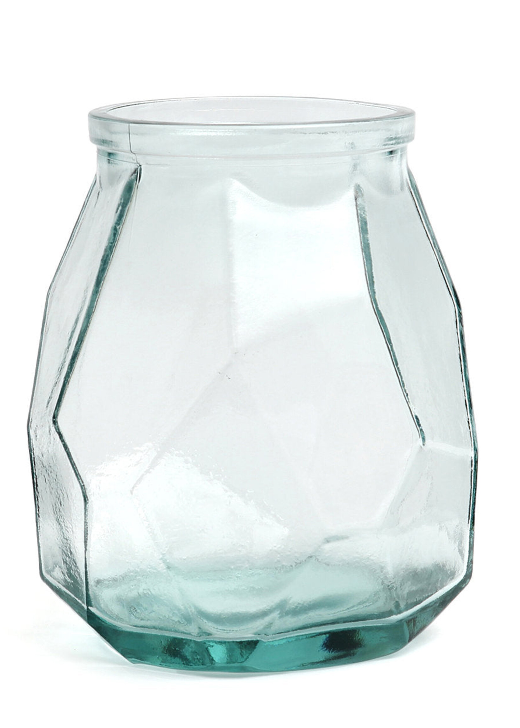 Bazar Bizar Antwerp The Wide Origami Vase - Blue