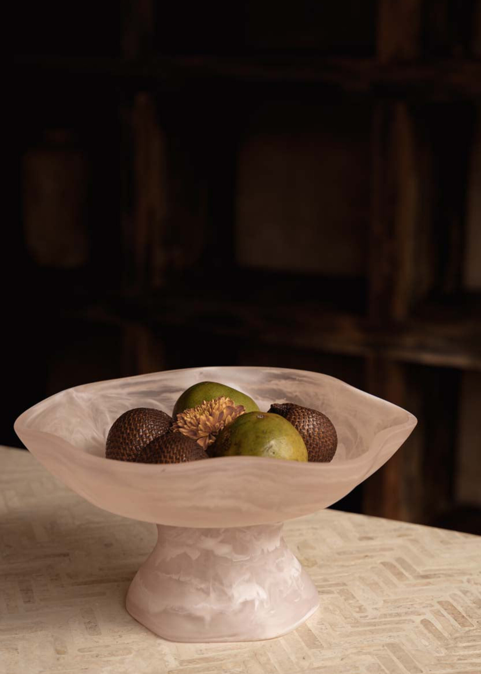 Bazar Bizar Antwerp The Resin Organic Fruit Stand - Pink White