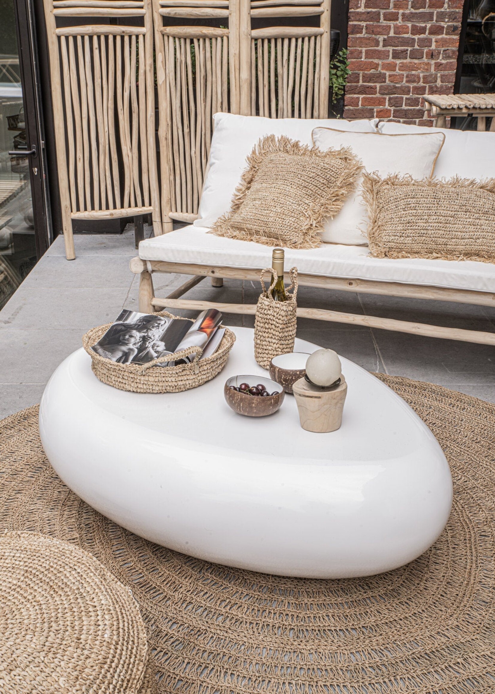 Bazar Bizar Antwerp The Raffia Basket Trays - Natural - S