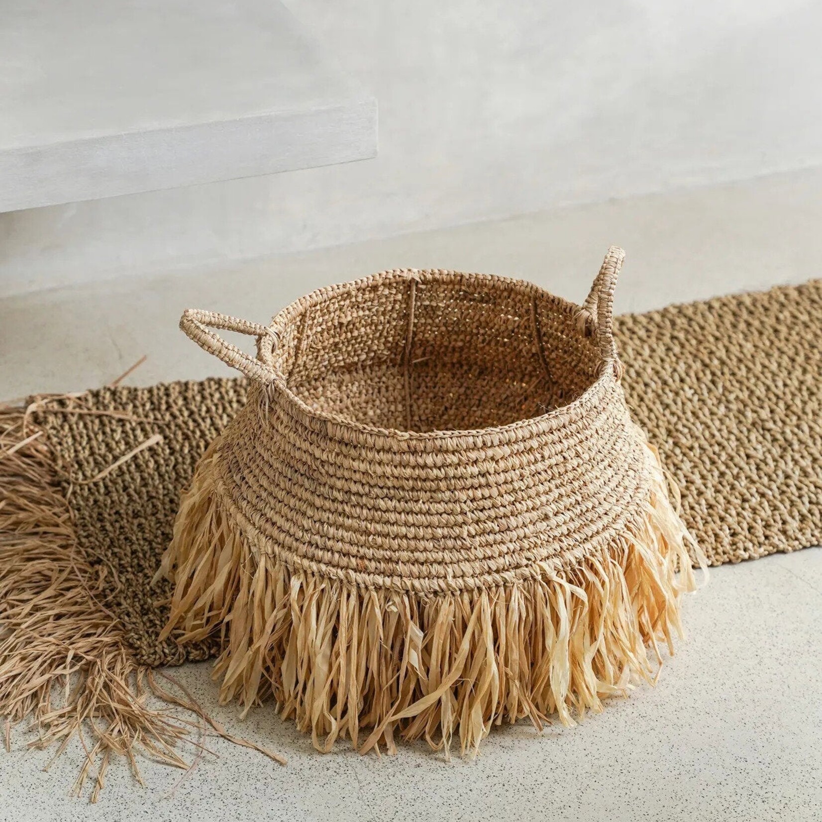 Bazar Bizar Antwerp The Raffia Deluxe Baskets - Natural - Large