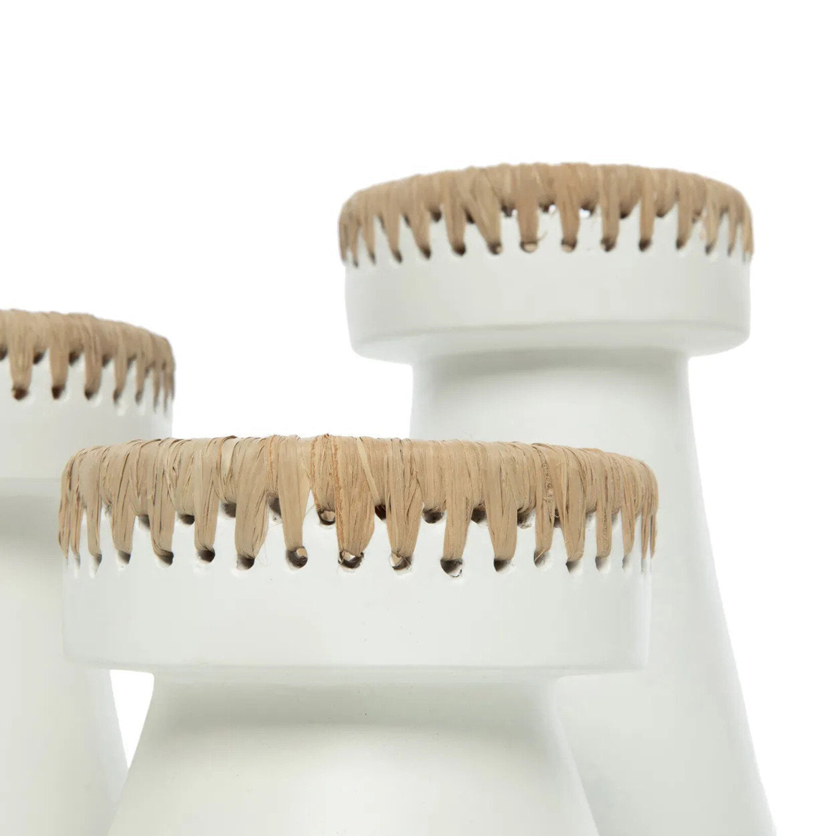 Bazar Bizar Antwerp The Pretty Candle Holder - White Natural - M
