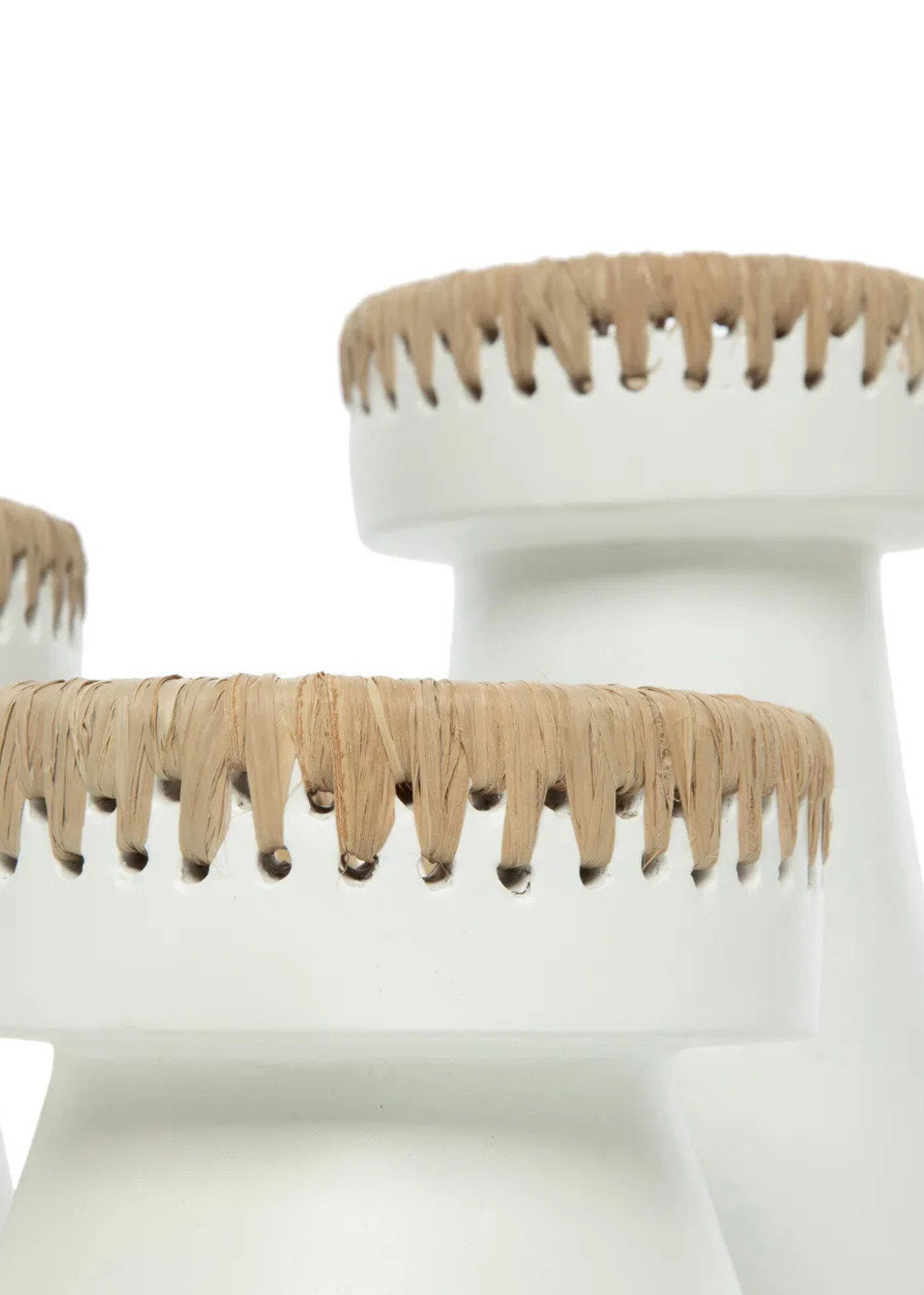 Bazar Bizar Antwerp The Pretty Candle Holder - White Natural - M
